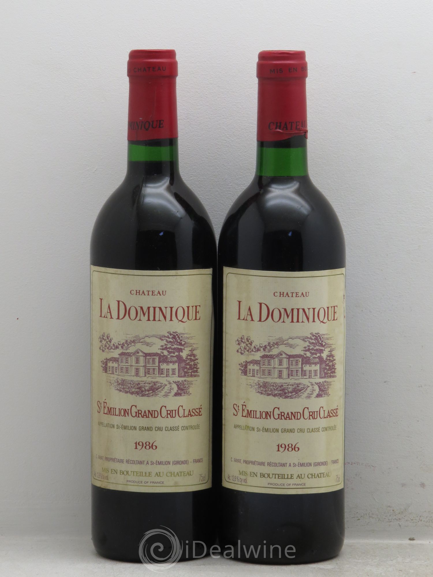 Château la Dominique Grand Cru Classé 1986 - Lot de 2 bouteilles - 0