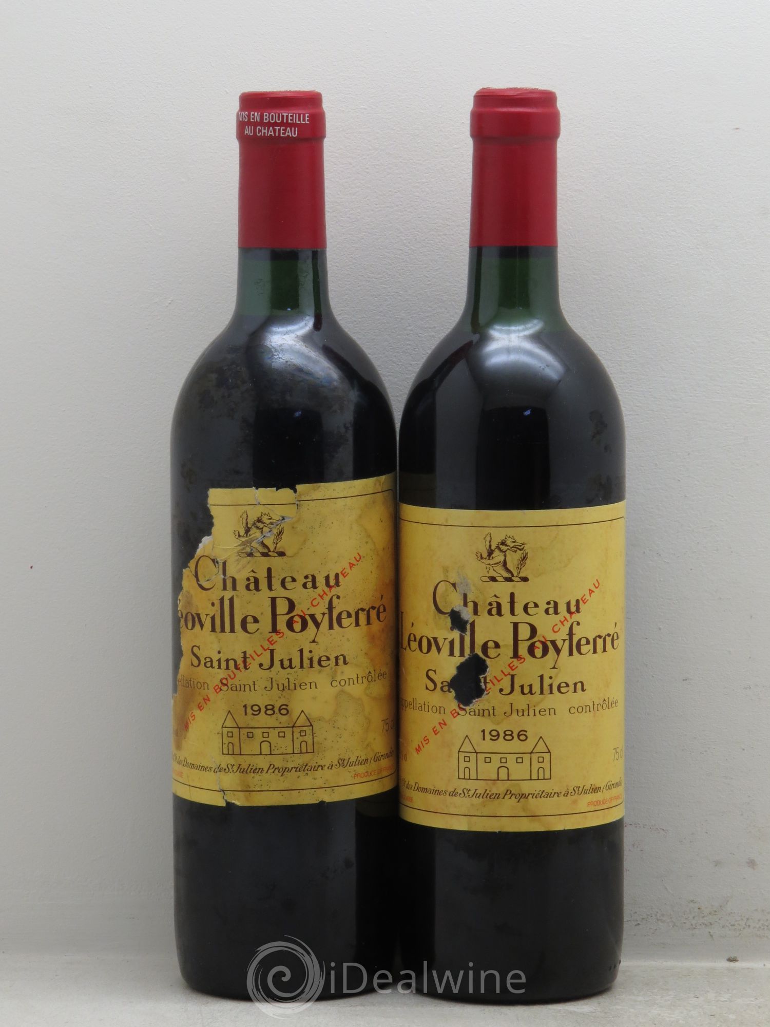 Château Léoville Poyferré 2ème Grand Cru Classé 1986 - Lot de 2 bouteilles - 0