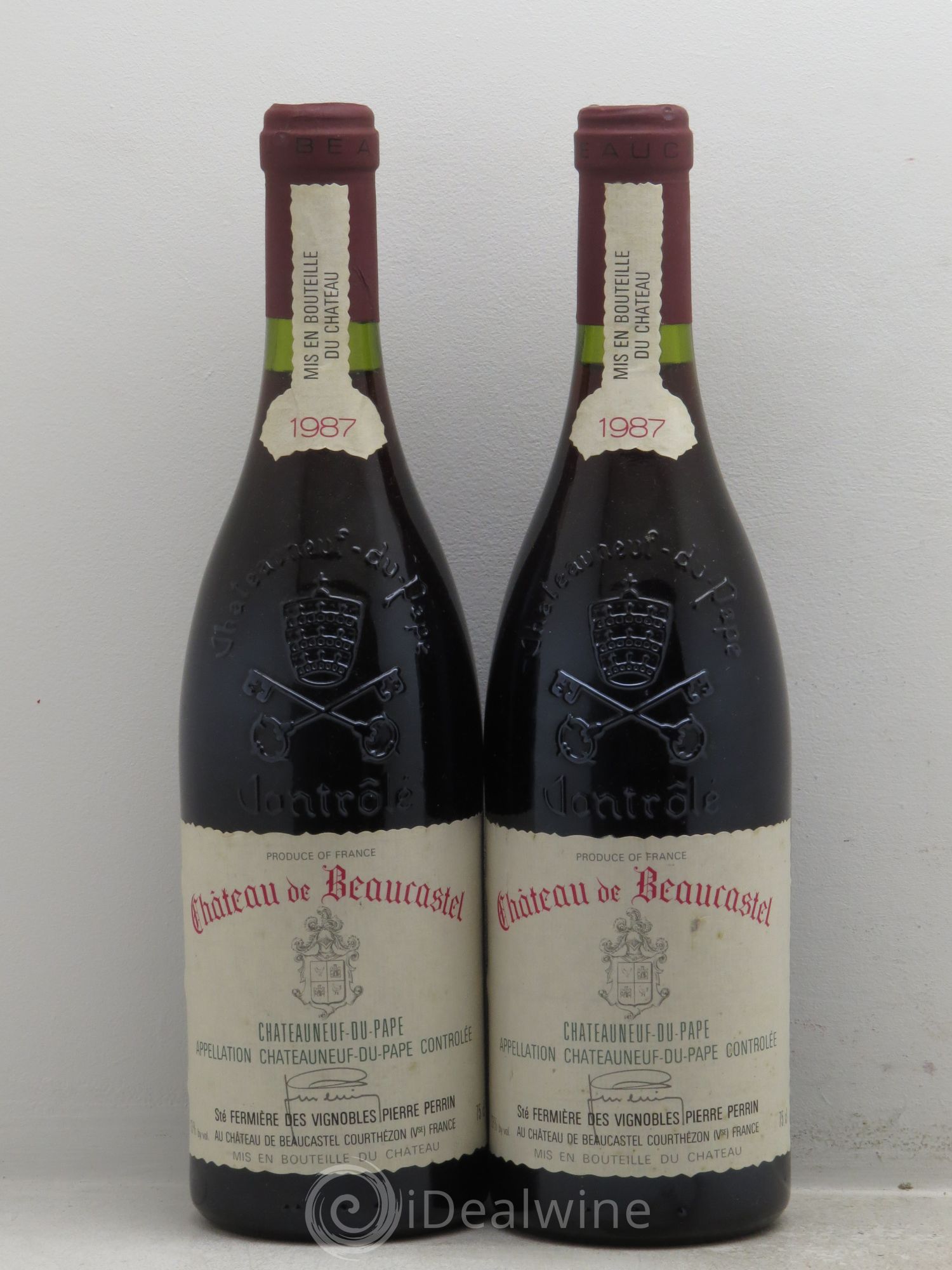 Châteauneuf-du-Pape Château de Beaucastel Famille Perrin 1987 - Lot de 2 bouteilles - 0