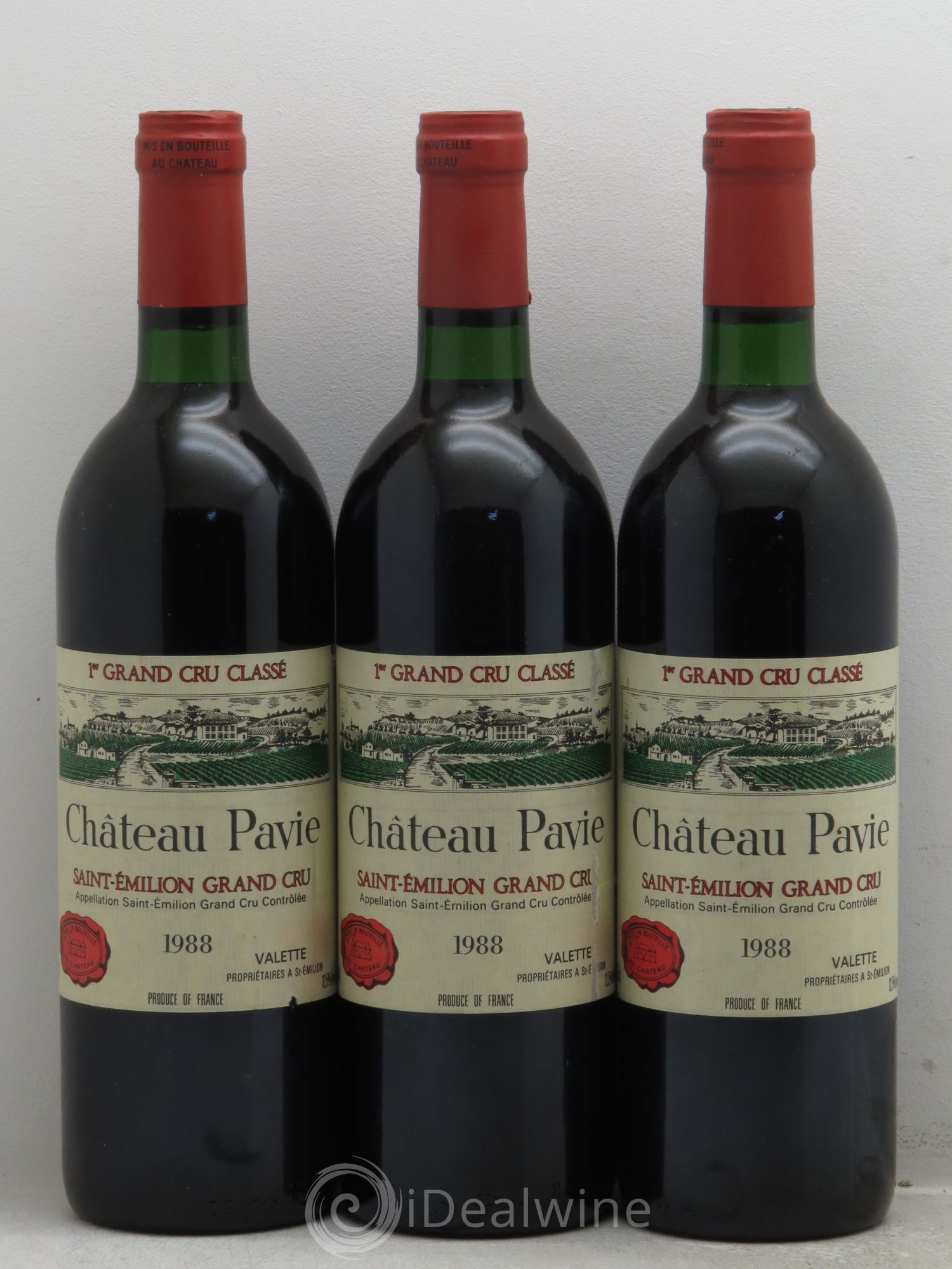 Château Pavie 1er Grand Cru Classé A 1988 - Lot de 3 bouteilles - 0