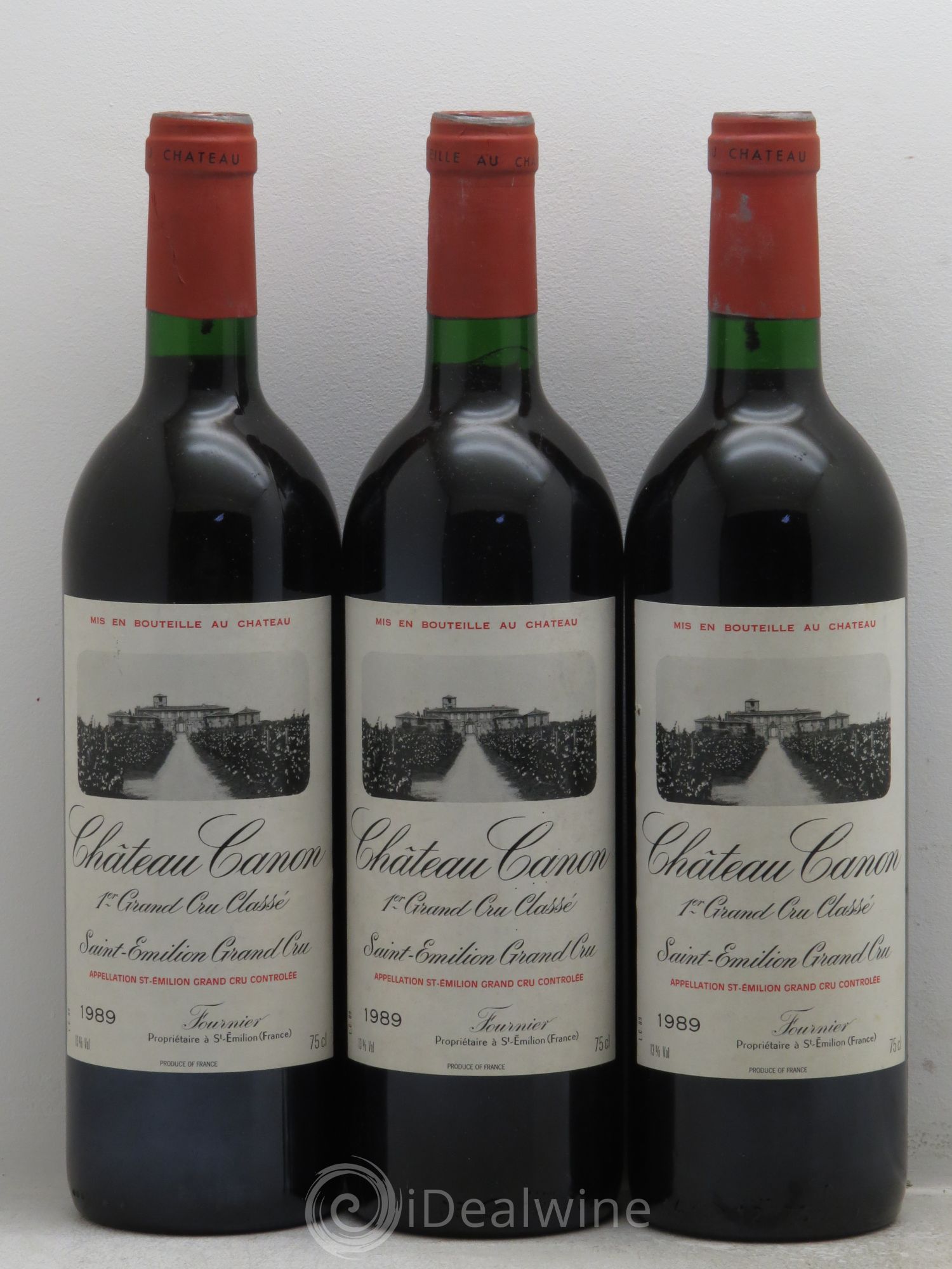 Château Canon 1er Grand Cru Classé B 1989 - Lot de 3 bouteilles - 0