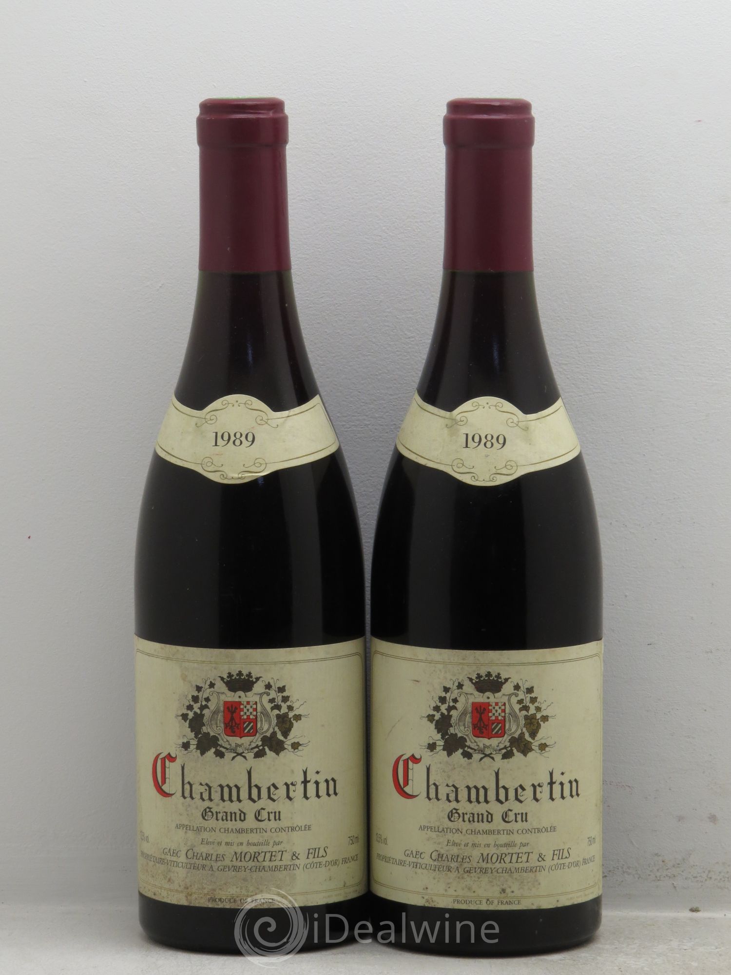 Chambertin Grand Cru Charles Mortet 1989 - Lot de 2 bouteilles - 0