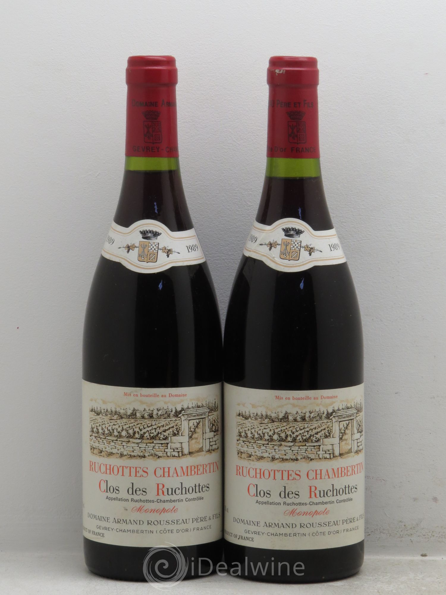 Ruchottes-Chambertin Grand Cru Clos des Ruchottes Armand Rousseau (Domaine) 1989 - Lot de 2 bouteilles - 0