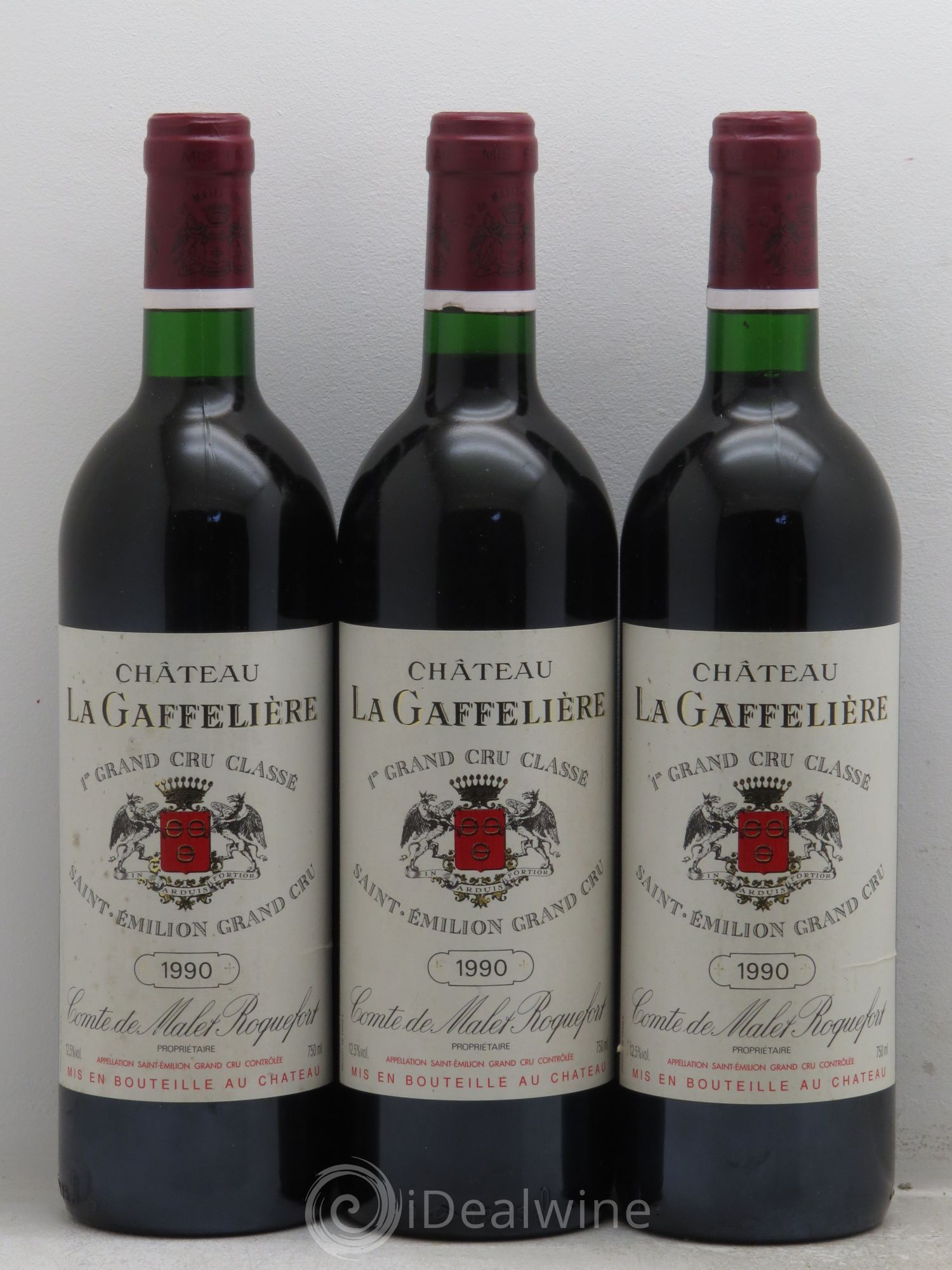 Château la Gaffelière 1er Grand Cru Classé B 1990 - Lot de 3 bouteilles - 0