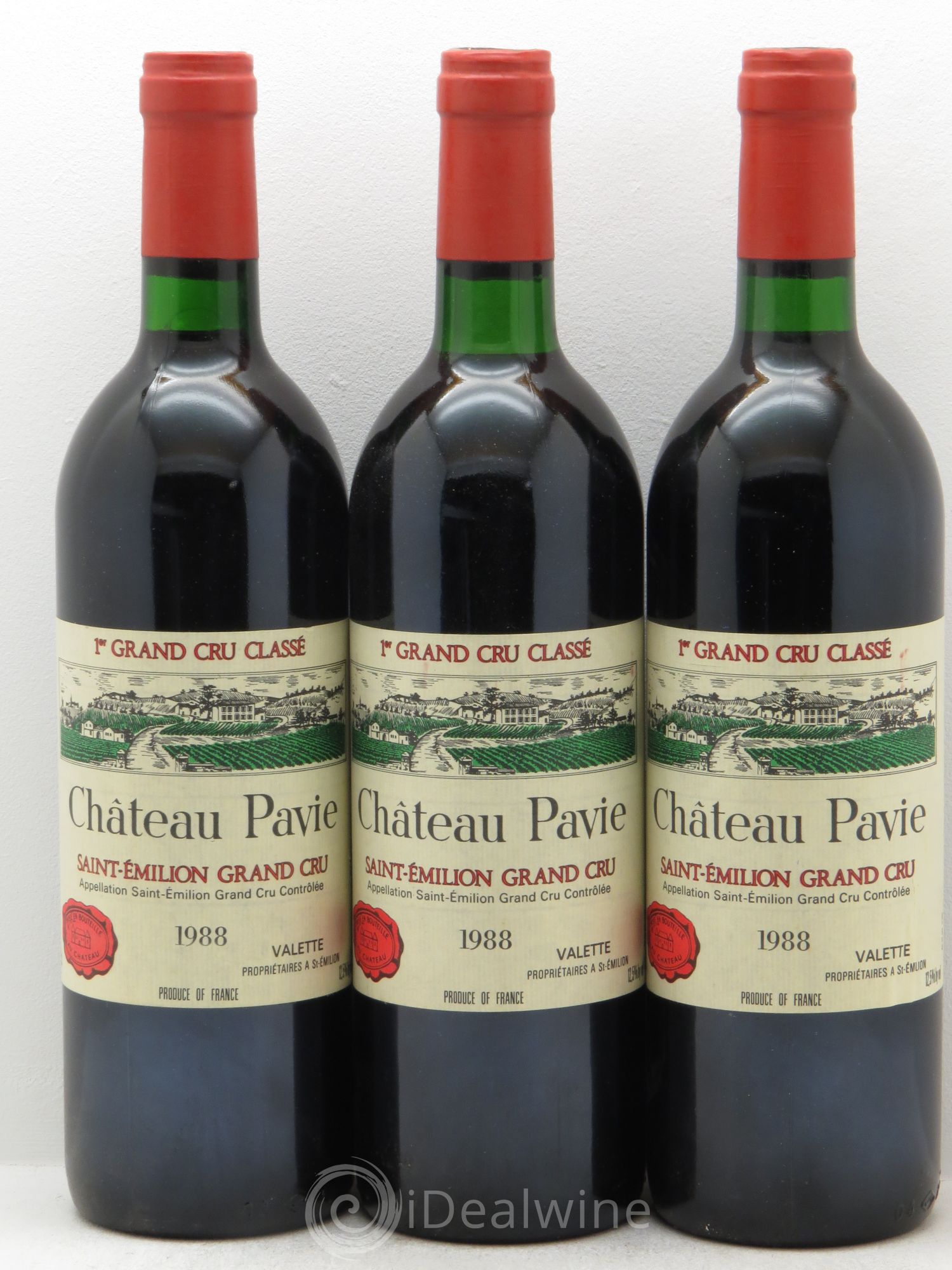 Château Pavie 1er Grand Cru Classé A 1988 - Lot de 3 bouteilles - 0