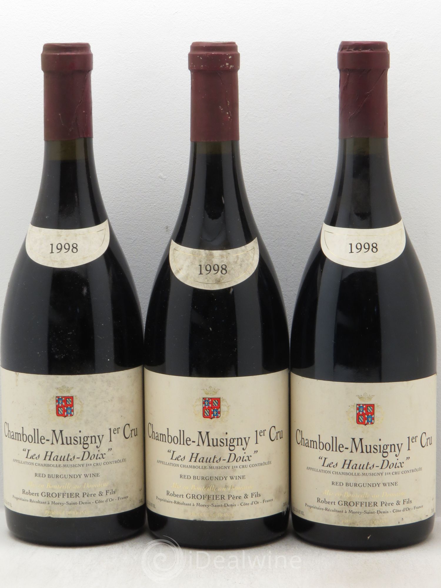 Chambolle-Musigny 1er Cru Les Hauts Doix Robert Groffier Père & Fils (Domaine) 1998 - Lot de 3 bouteilles - 0