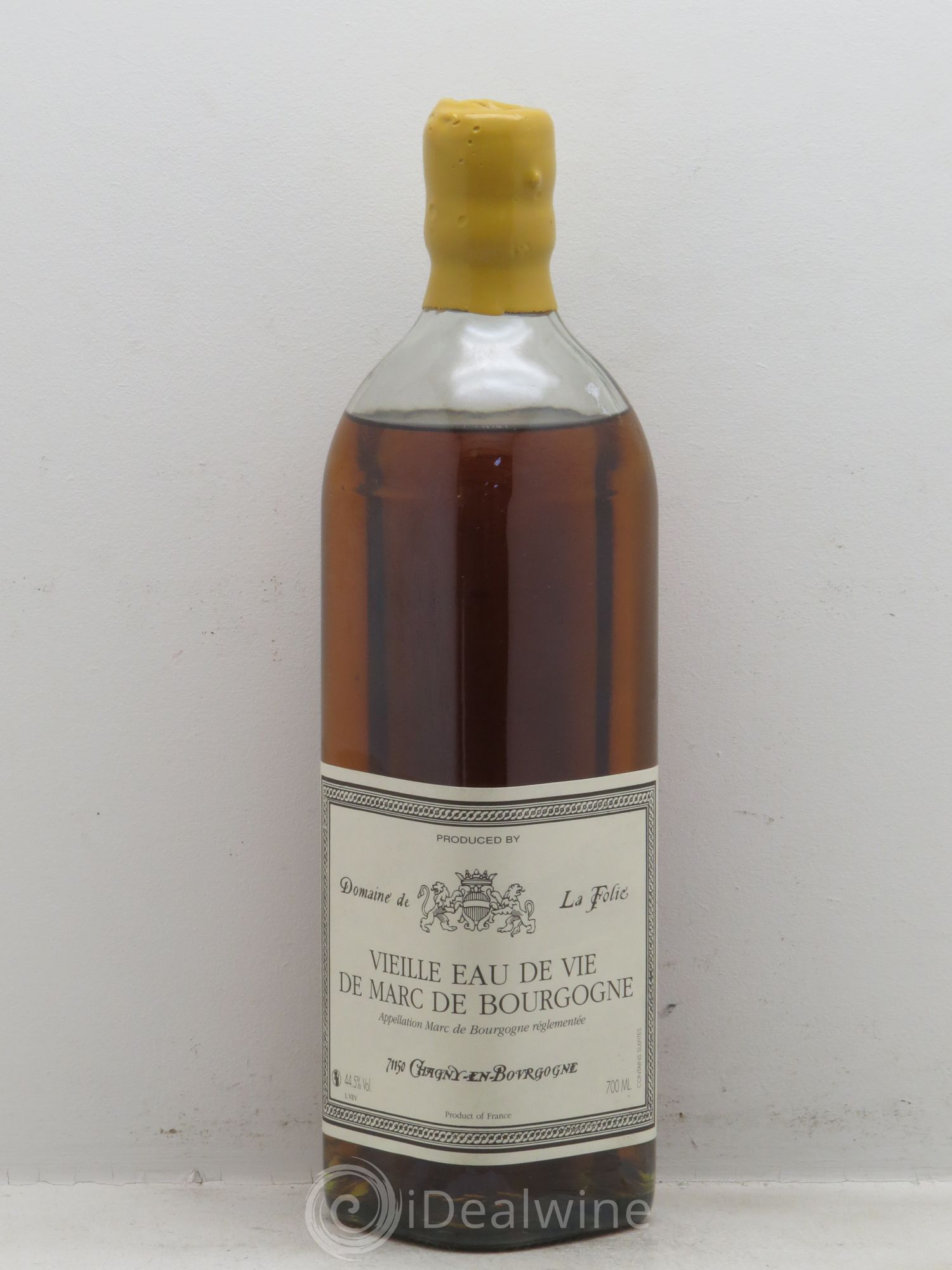Alcools divers Vieille eau de Vie de marc de bourgogne Domaine de la Folie. Ambré 44.5° - Posten von 1 Flasche - 0
