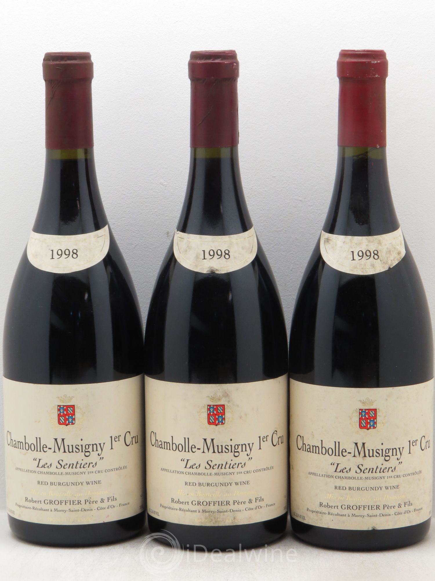 Chambolle-Musigny 1er Cru Les Sentiers Robert Groffier Père & Fils (Domaine) 1998 - Lot de 3 bouteilles - 0