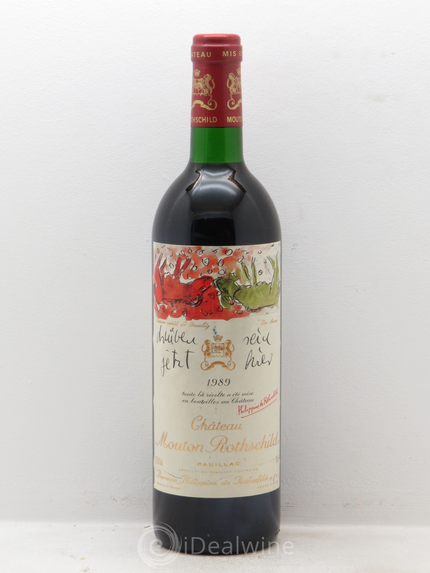 Château Mouton Rothschild 1er Grand Cru Classé 1989 - Lot de 1 bouteille - 0