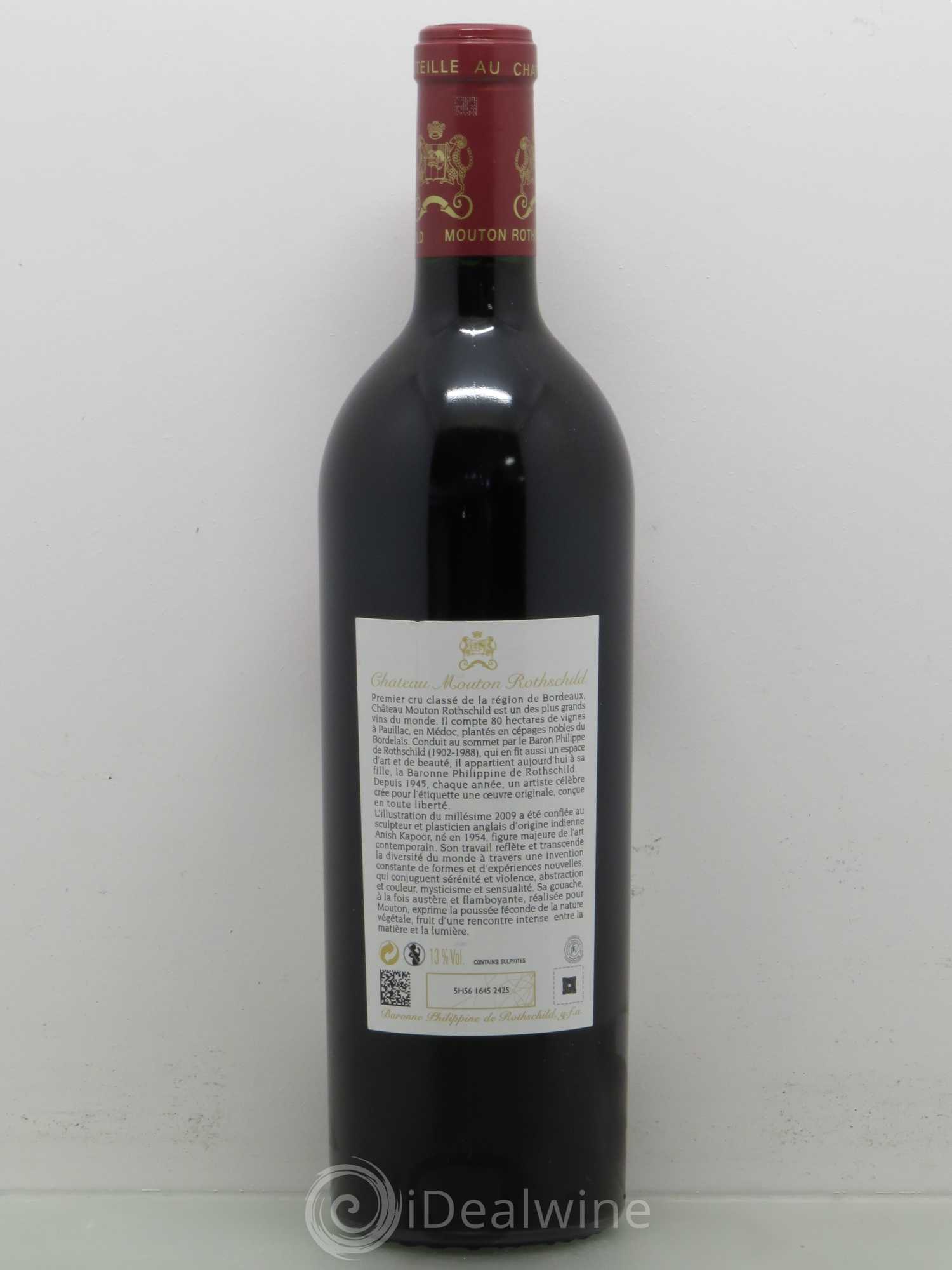 Château Mouton Rothschild 1er Grand Cru Classé 2009 - Lot de 1 bouteille - 1