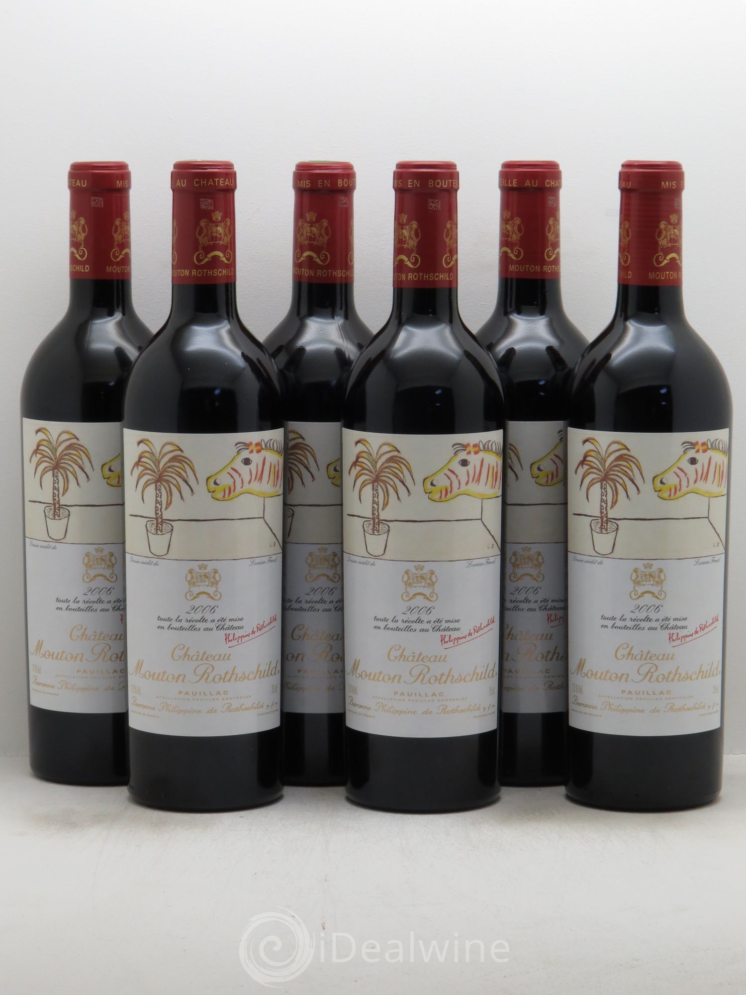 Château Mouton Rothschild 1er Grand Cru Classé 2006 - Lot de 6 bouteilles - 0