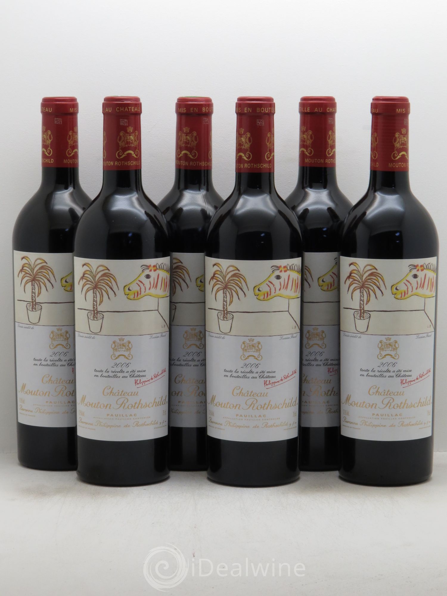 Château Mouton Rothschild 1er Grand Cru Classé 2006 - Lot de 6 bouteilles - 0