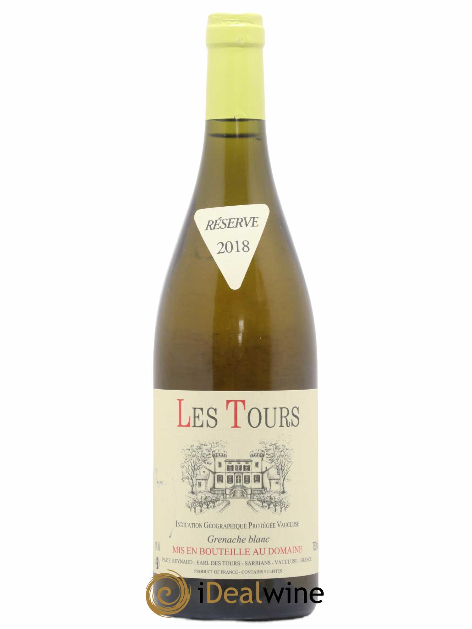 Vaucluse (Vin de Pays de Vaucluse) Les Tours Grenache Blanc Emmanuel Reynaud (senza prezzo di riserva) (senza prezzo di riserva) 2018 - Lotto di 1 bottiglia - 0
