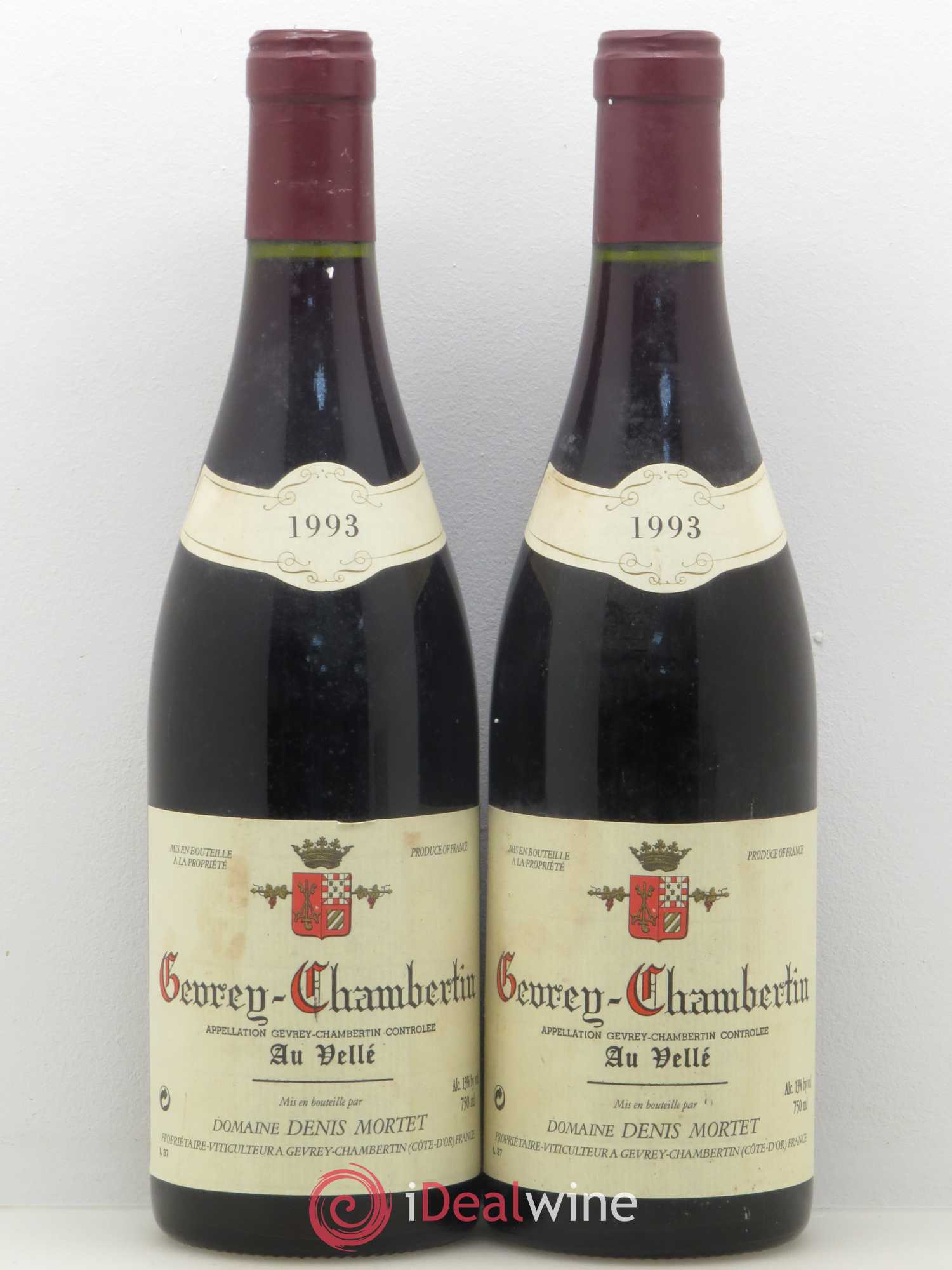 Gevrey-Chambertin Au Vellé Denis Mortet (Domaine) 1993 - Lot de 2 bouteilles - 0