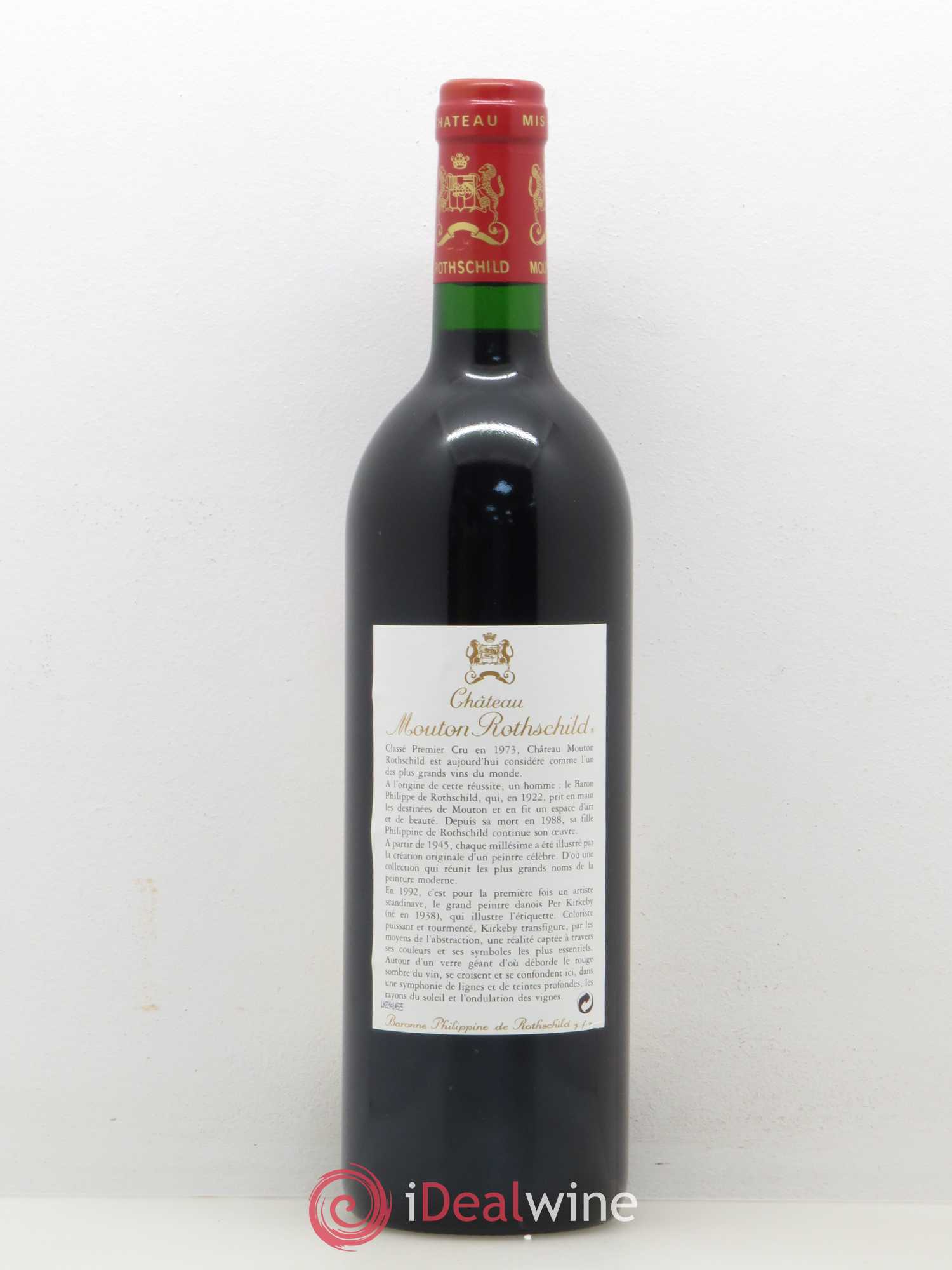 Château Mouton Rothschild 1er Grand Cru Classé 1992 - Lot de 1 bouteille - 2