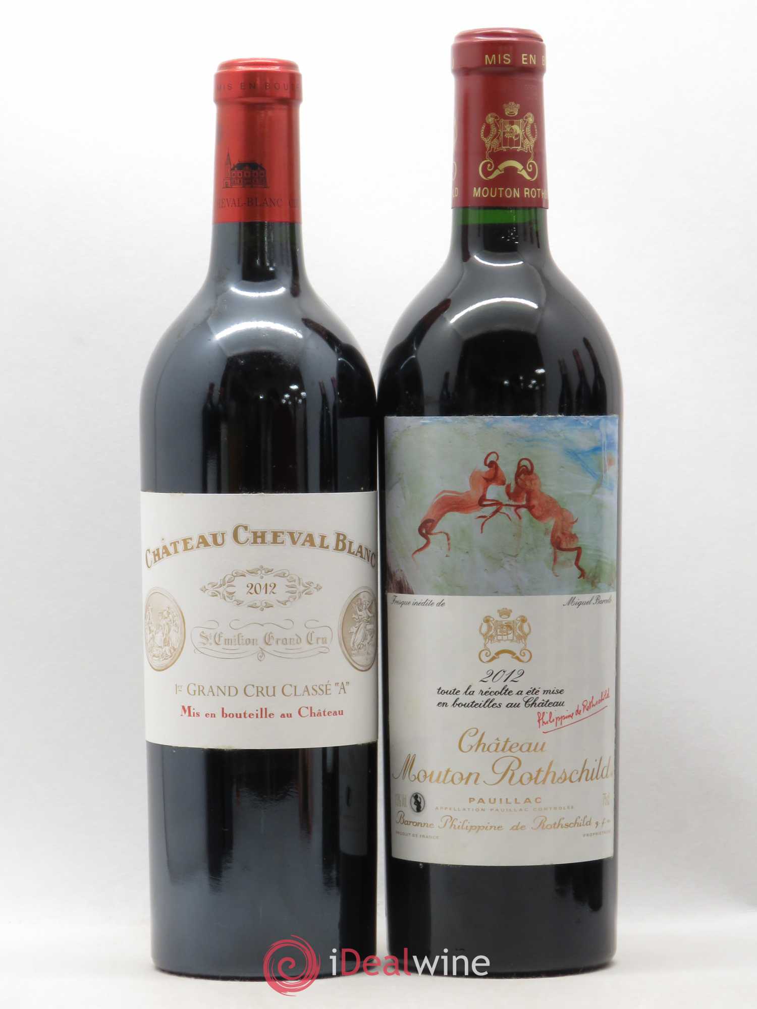 Caisse Collection Duclot 2012 1 Petrus, 1 Lafite Rothschild, 1 Mouton Rothschild, 1 Margaux, 1 Haut-Brion, 1 La Mission Haut-Brion, 1 Cheval Blanc 2012 - Posten von 7 Flaschen - 4