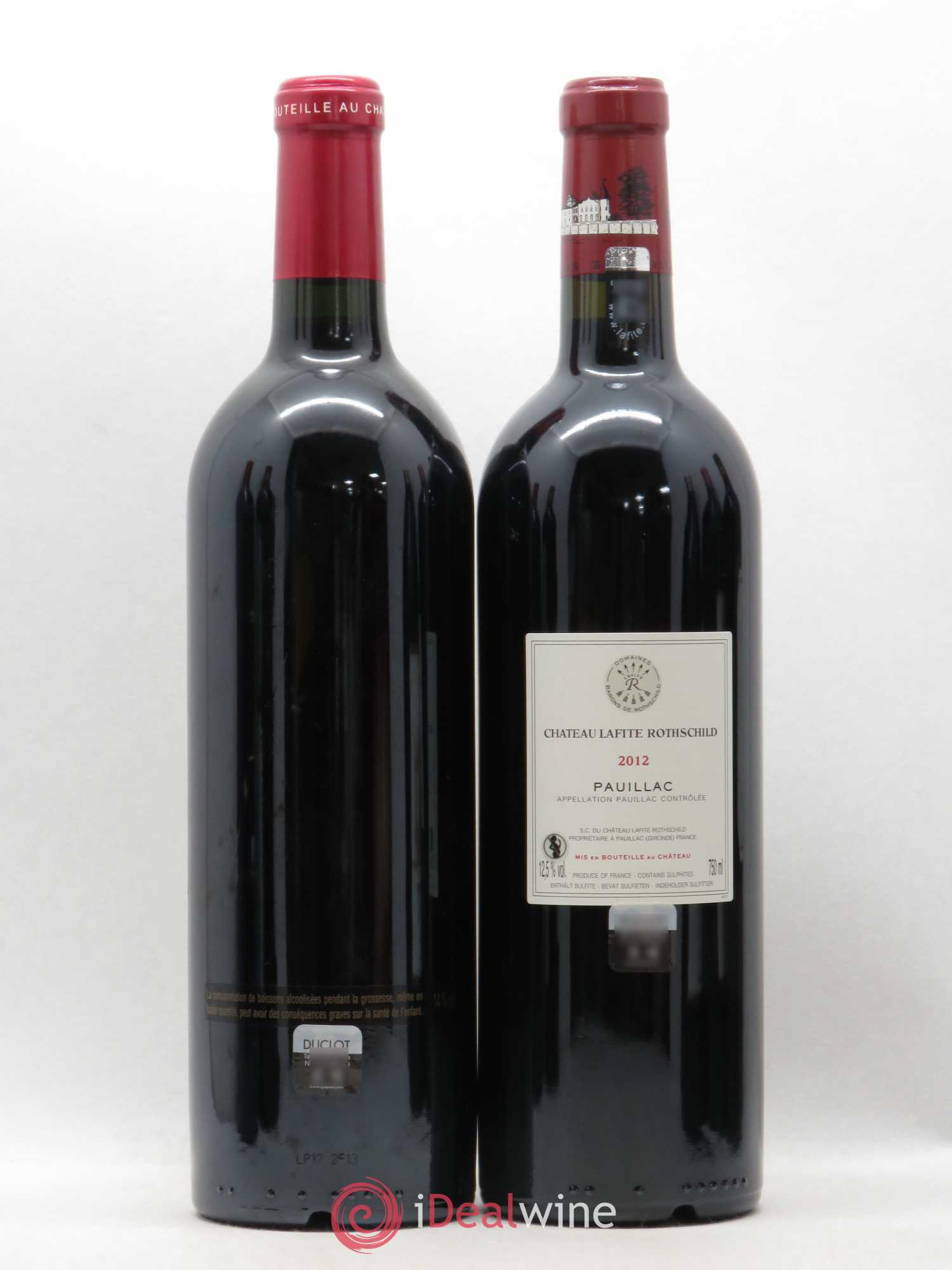 Caisse Collection Duclot 2012 1 Petrus, 1 Lafite Rothschild, 1 Mouton Rothschild, 1 Margaux, 1 Haut-Brion, 1 La Mission Haut-Brion, 1 Cheval Blanc 2012 - Posten von 7 Flaschen - 7