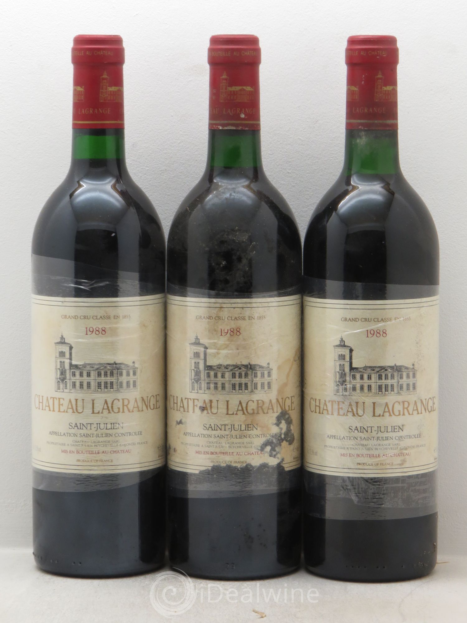 Château Lagrange 3ème Grand Cru Classé 1988 - Lot de 3 bouteilles - 0