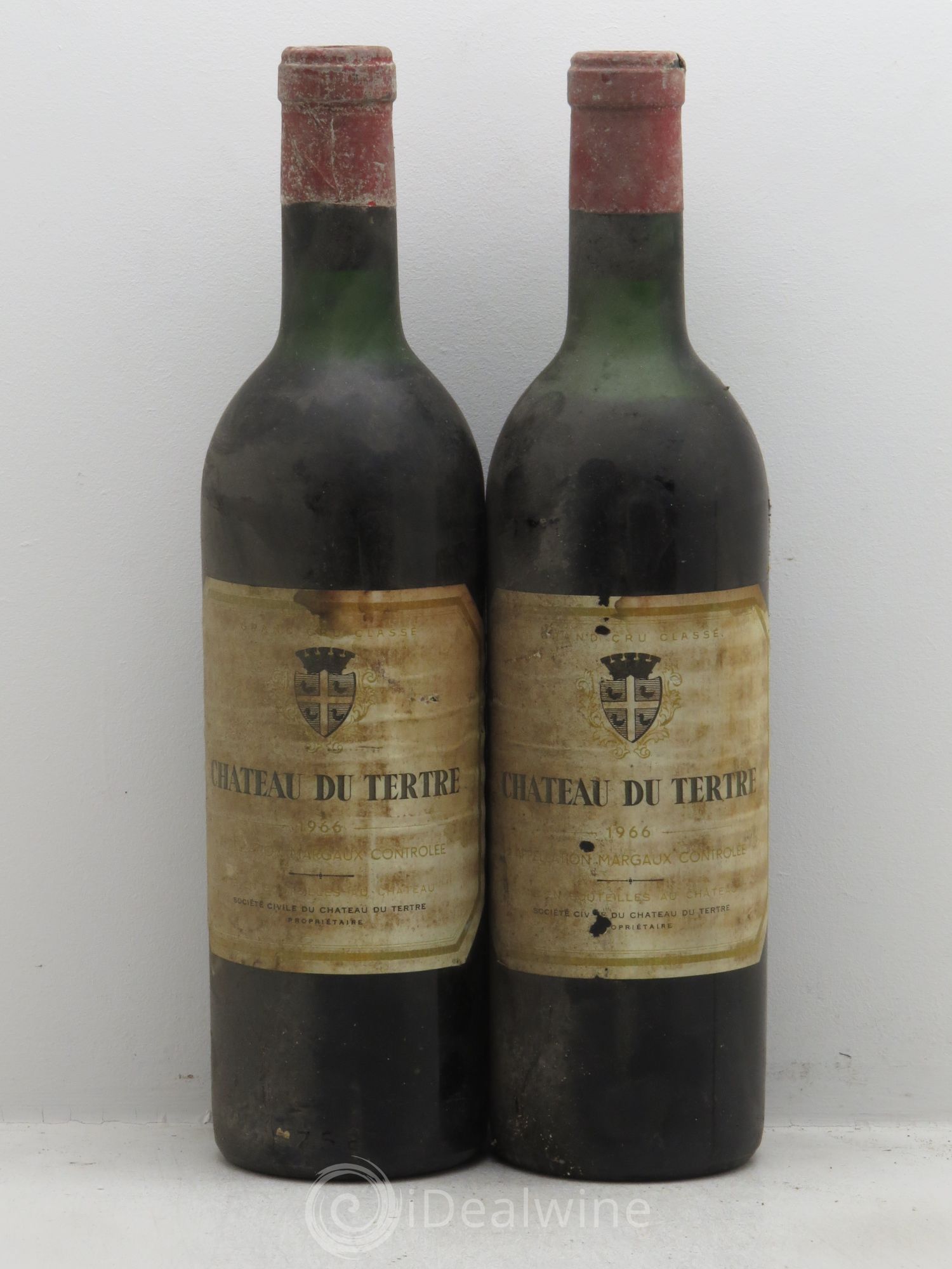Château du Tertre 5ème Grand Cru Classé 1966 - Lot de 2 bouteilles - 0