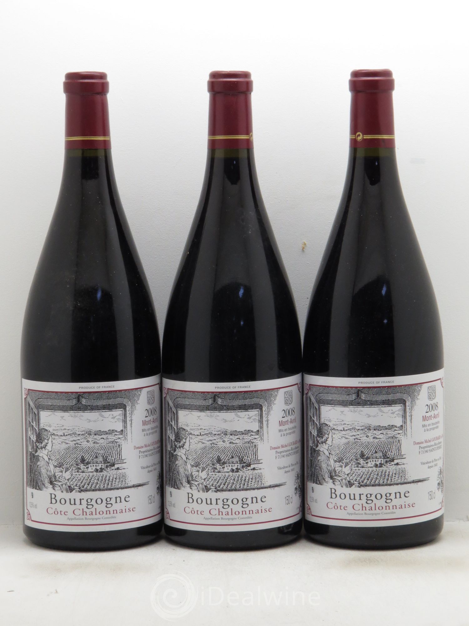 Bourgogne Côtes Chalonnaise Domaine Michel Goubard Mont Avril (sans prix de réserve) 2008 - Posten von 3 Magnum - 0