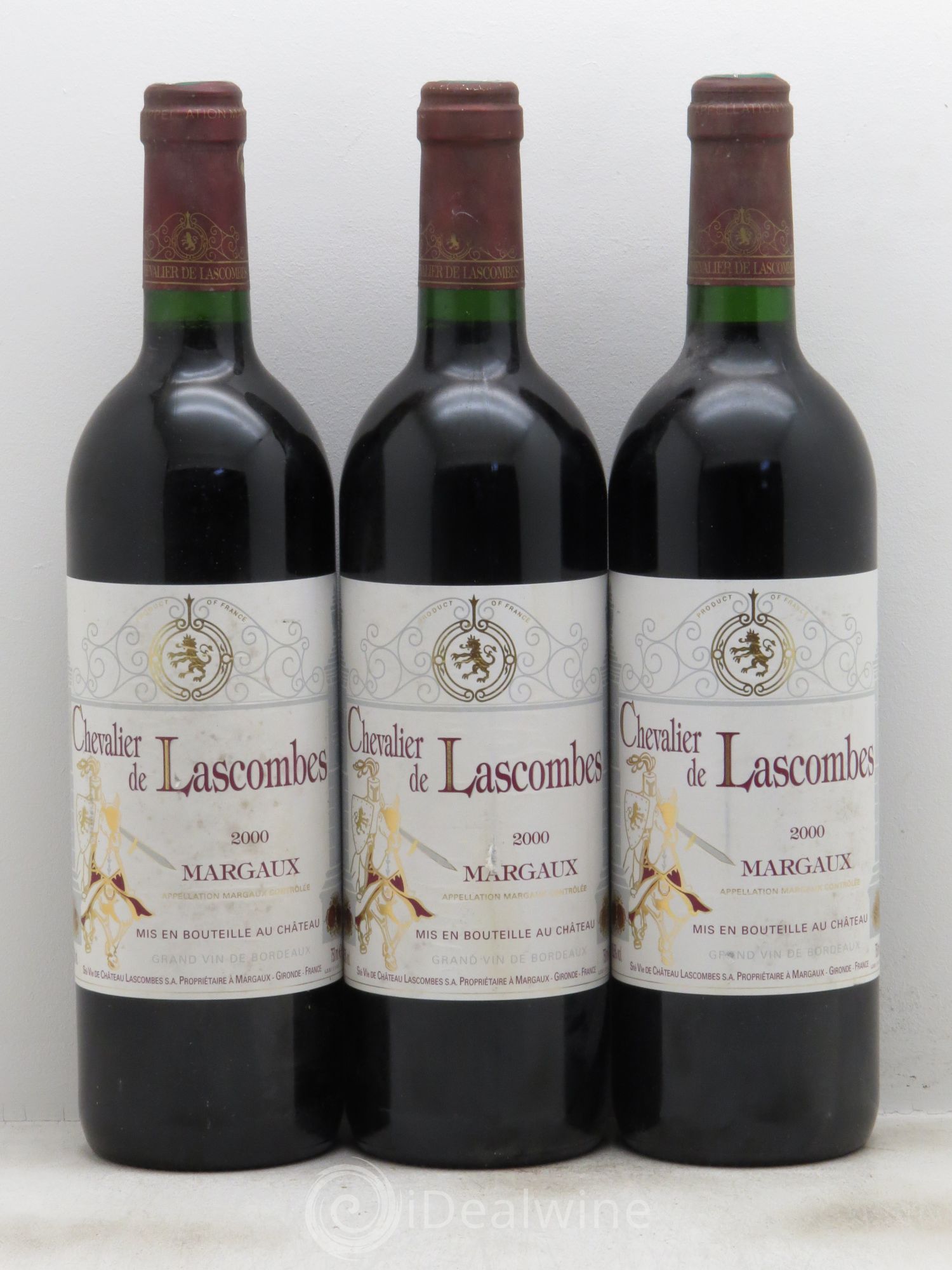 Chevalier de Lascombes Second Vin 2000 - Lot de 3 bouteilles - 0