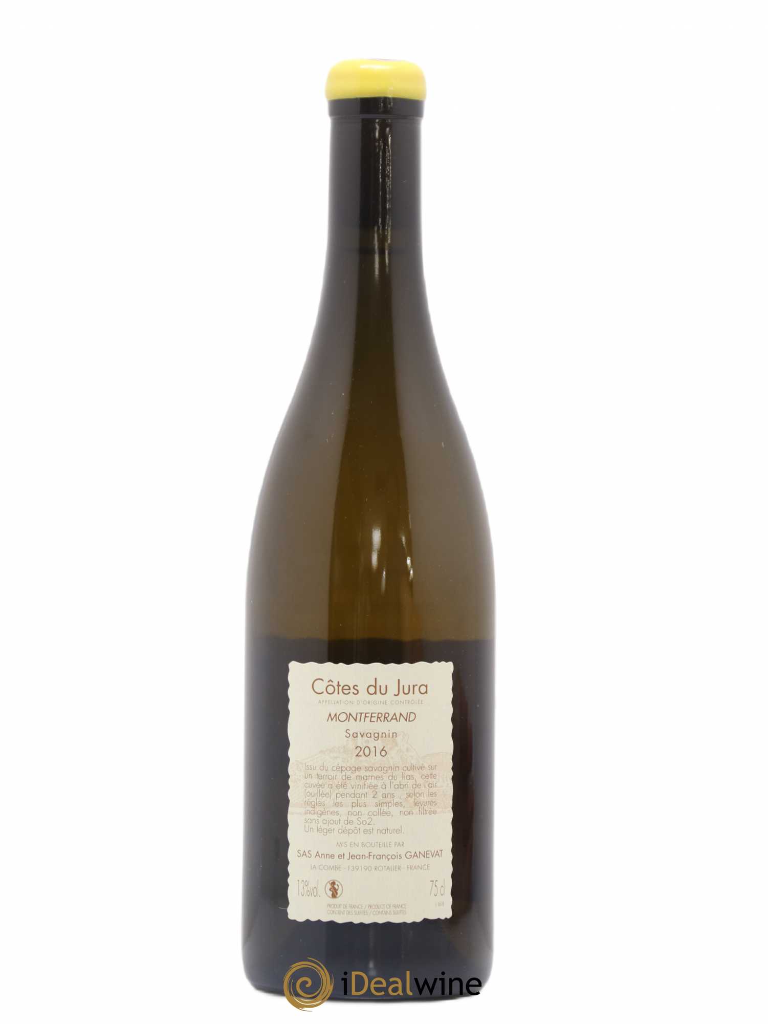 Côtes du Jura Montferrand savagnin Anne et Jean François Ganevat 2016 - Lot de 1 bouteille - 1