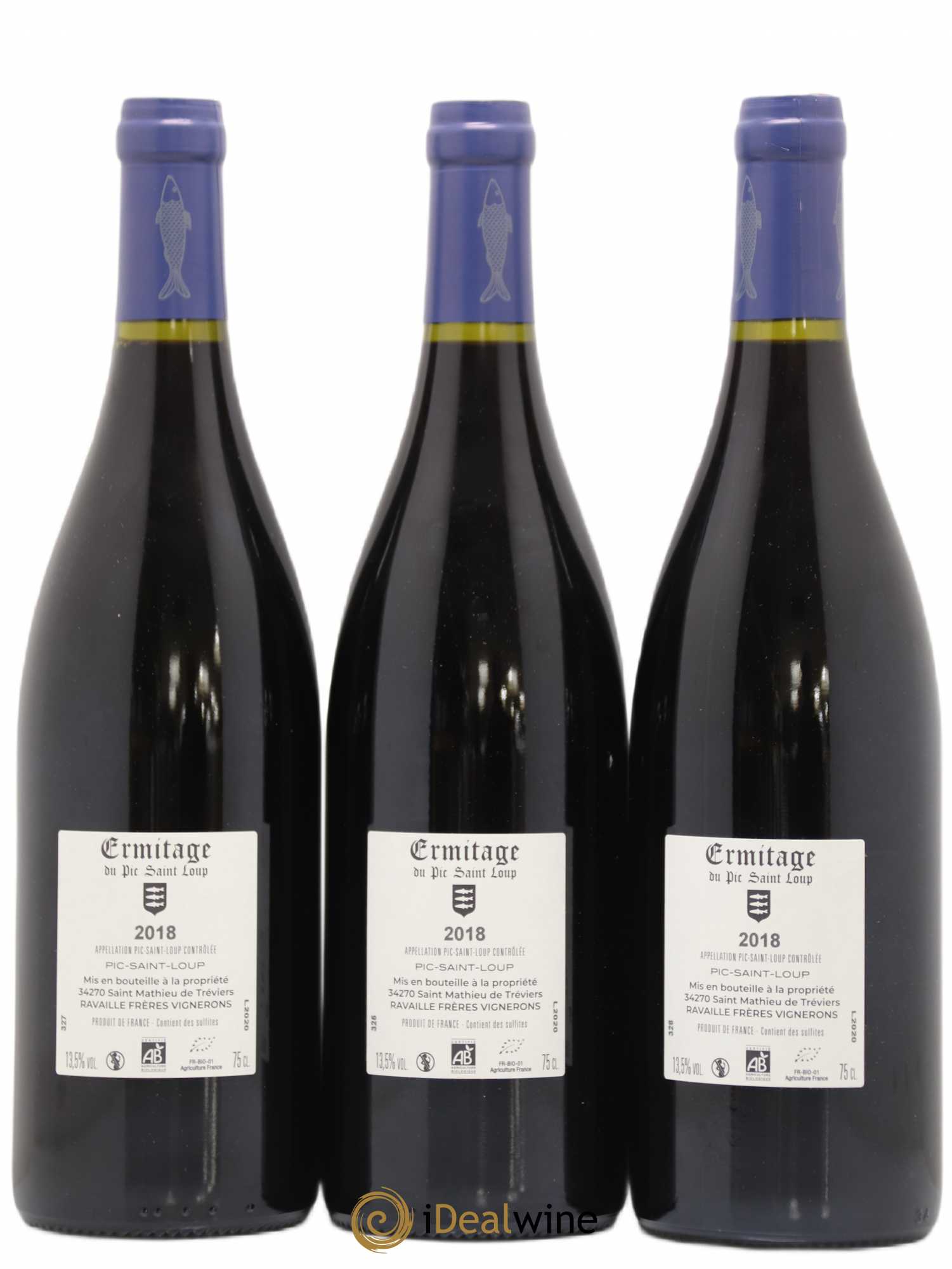 Pic Saint-Loup Héritage du Pic Saint-Loup (anciennement Ermitage) Cuvée Sainte Agnès  2018 - Lotto di 3 bottiglie - 1