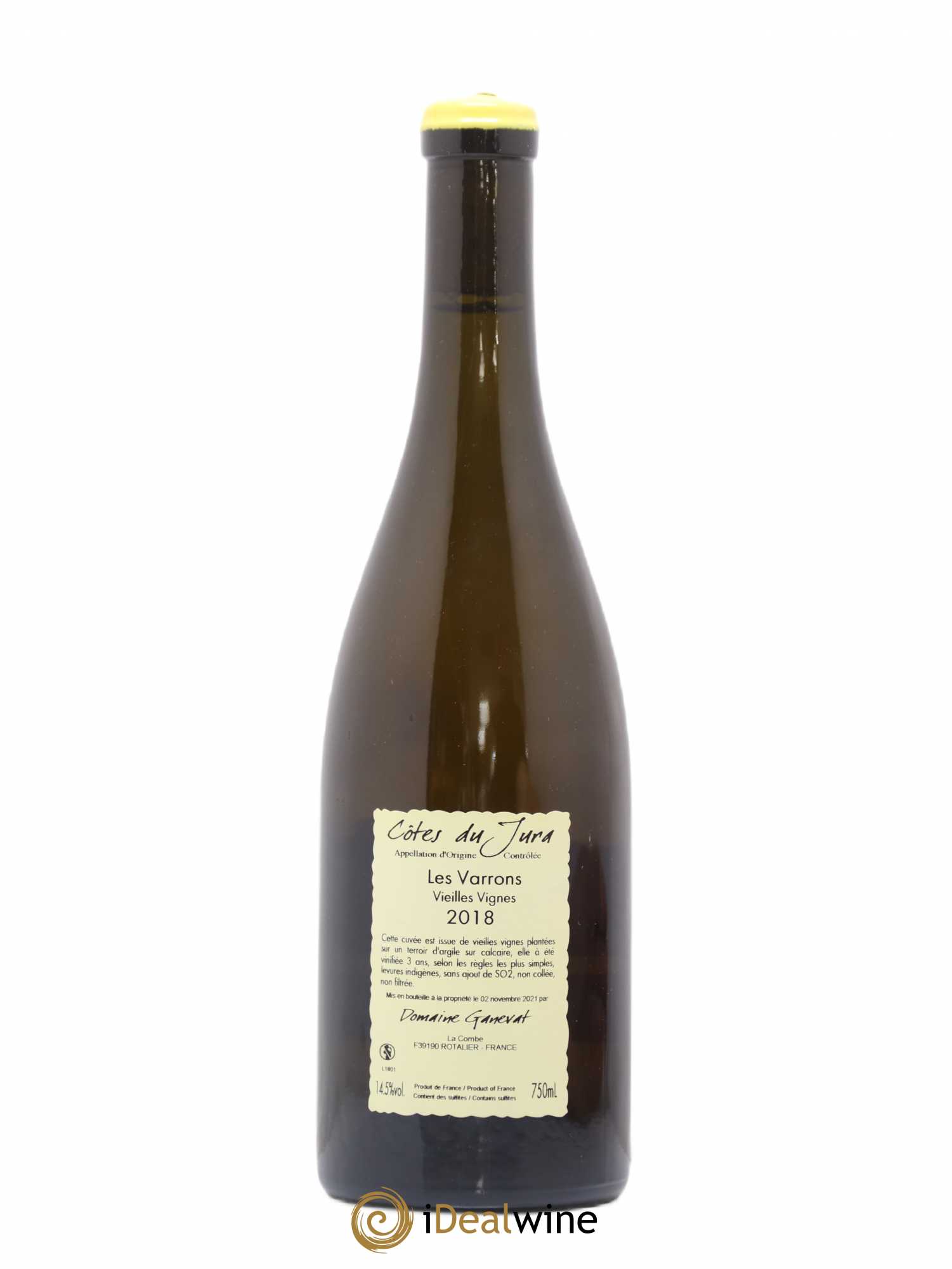 Côtes du Jura Les Varrons Vieilles Vignes Jean-François Ganevat (Domaine) 2018 - Lot de 1 bouteille - 1