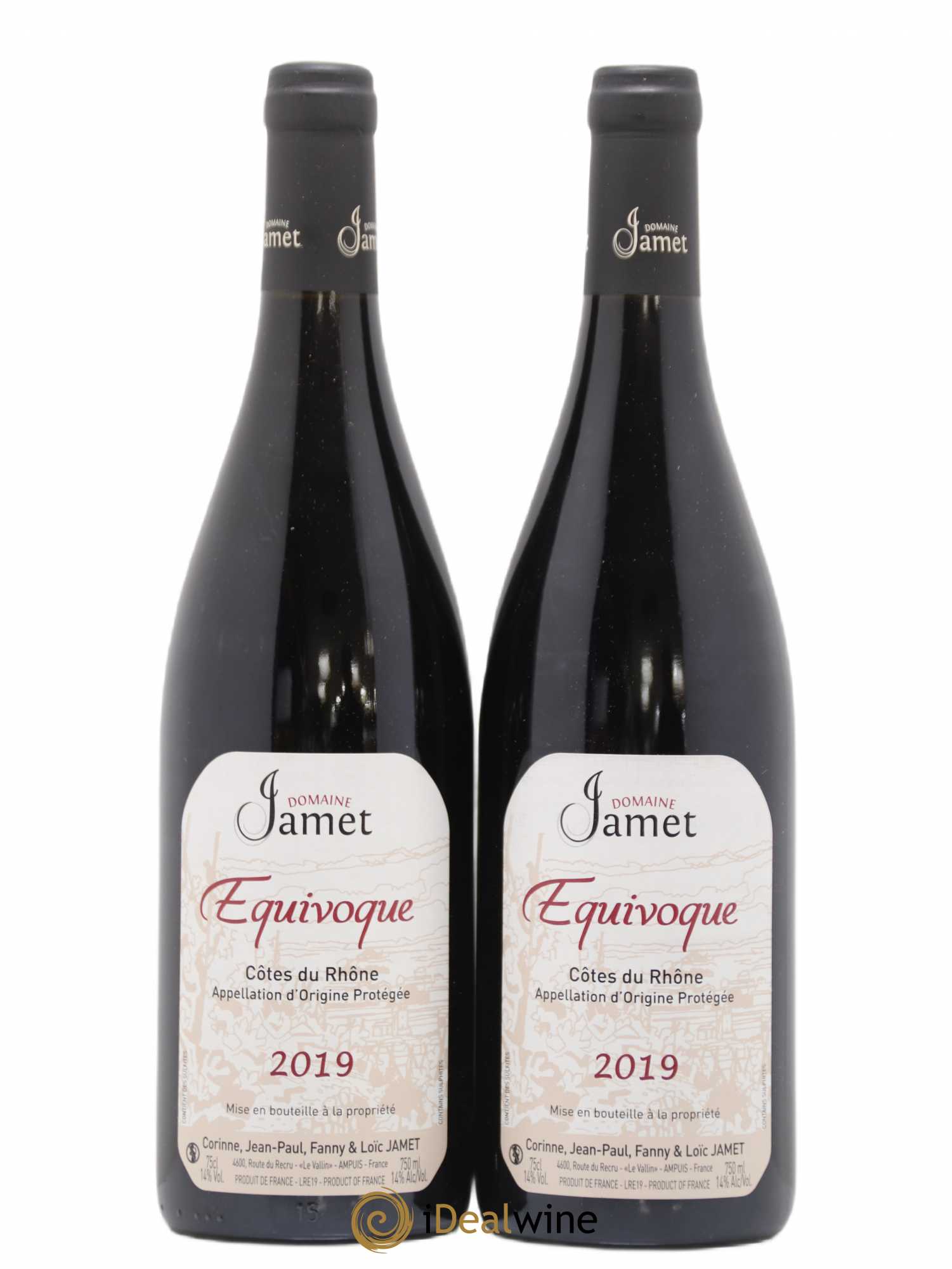 Côtes-du-Rhône Equivoque Jamet (Domaine) 2019 - Lot de 2 bouteilles - 0