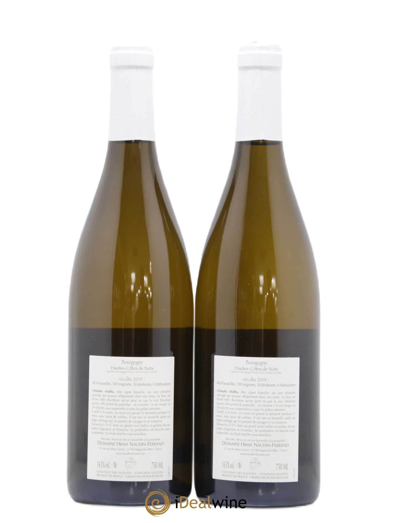 Hautes-Côtes de Nuits Clématis vitalba Naudin-Ferrand (Domaine) 2019 - Lot de 2 bouteilles - 1