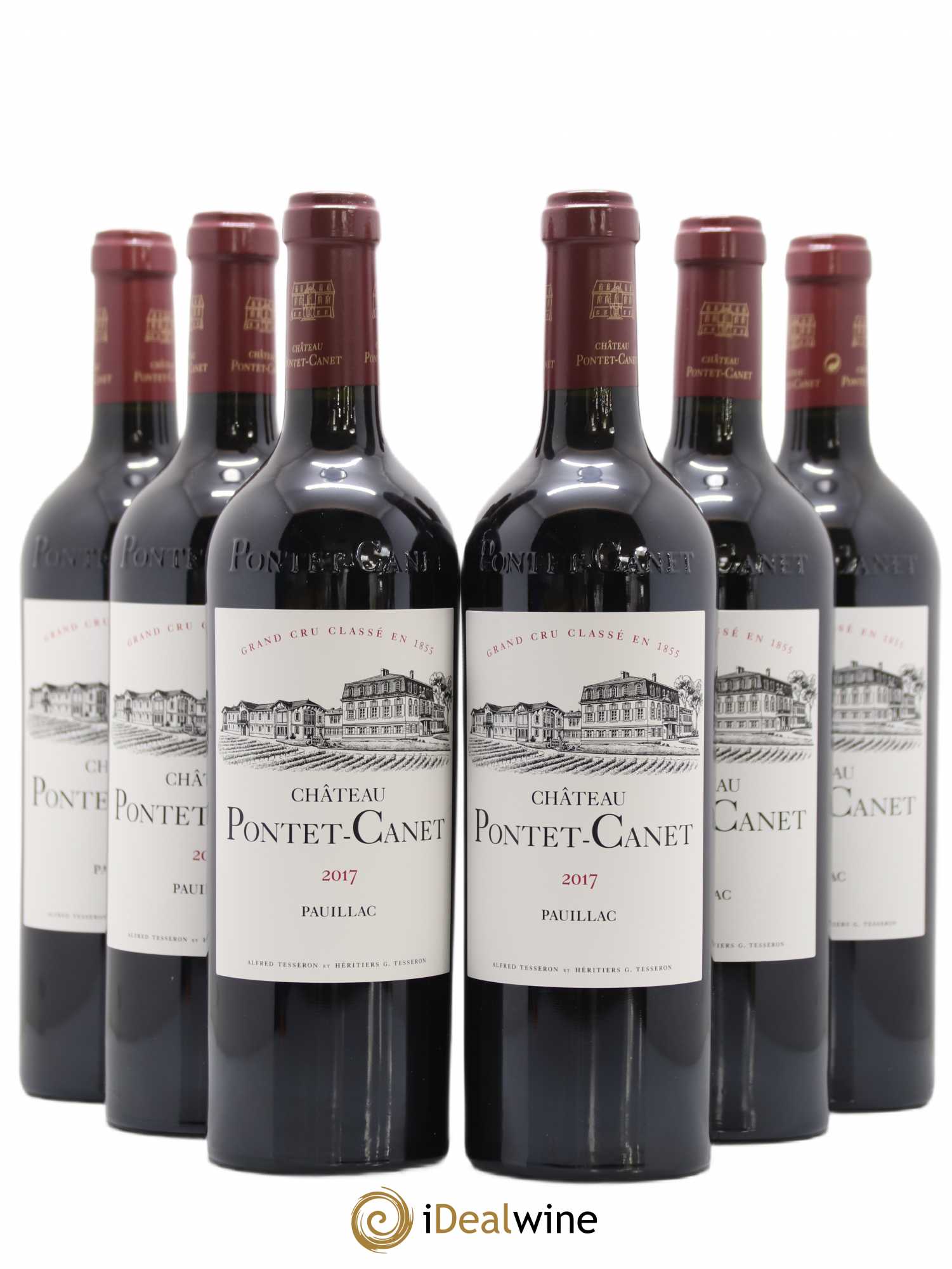 Château Pontet Canet 5ème Grand Cru Classé 2017 - Lot de 6 bouteilles - 0