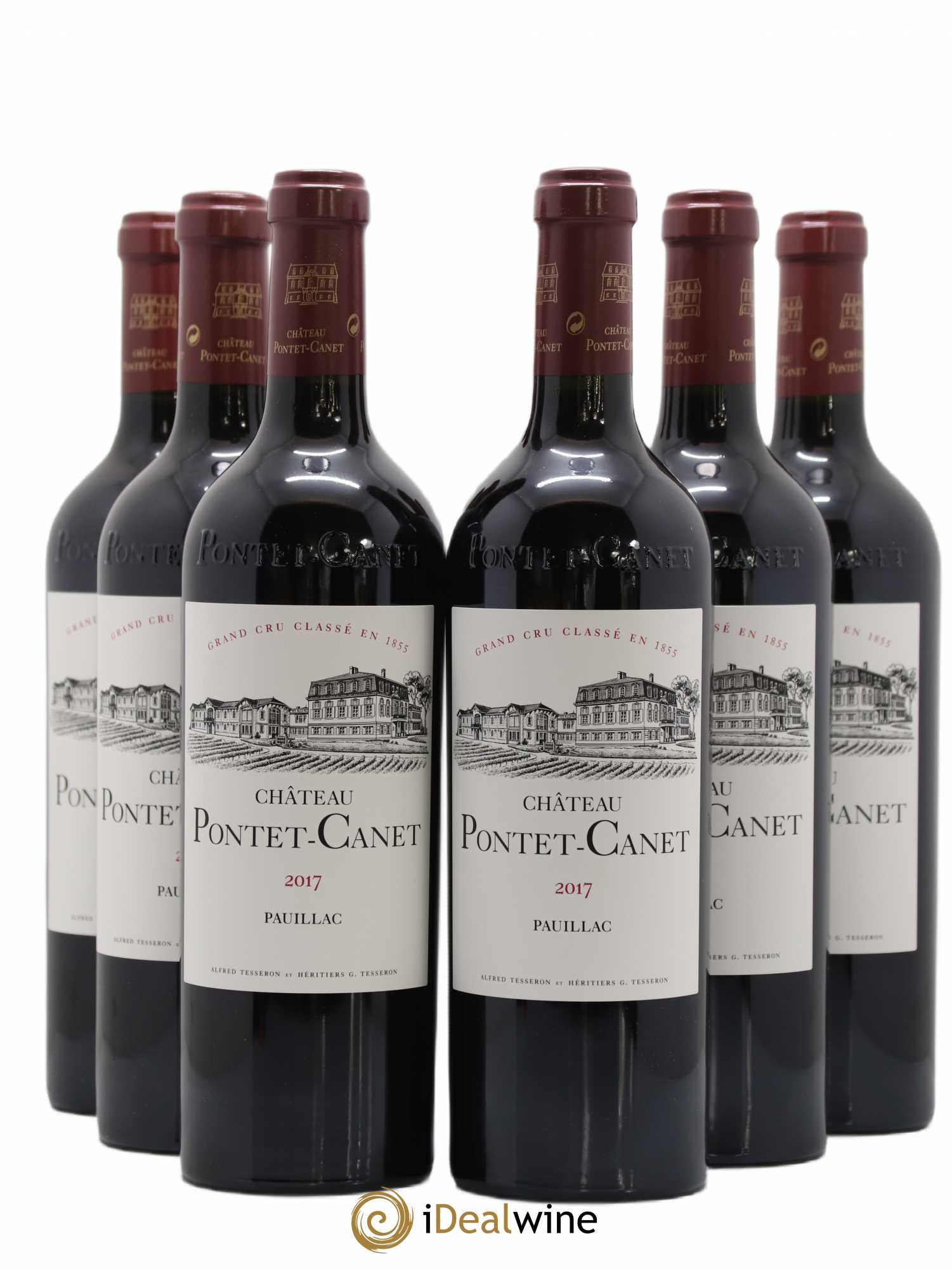 Château Pontet Canet 5ème Grand Cru Classé 2017 - Lot de 6 bouteilles - 0
