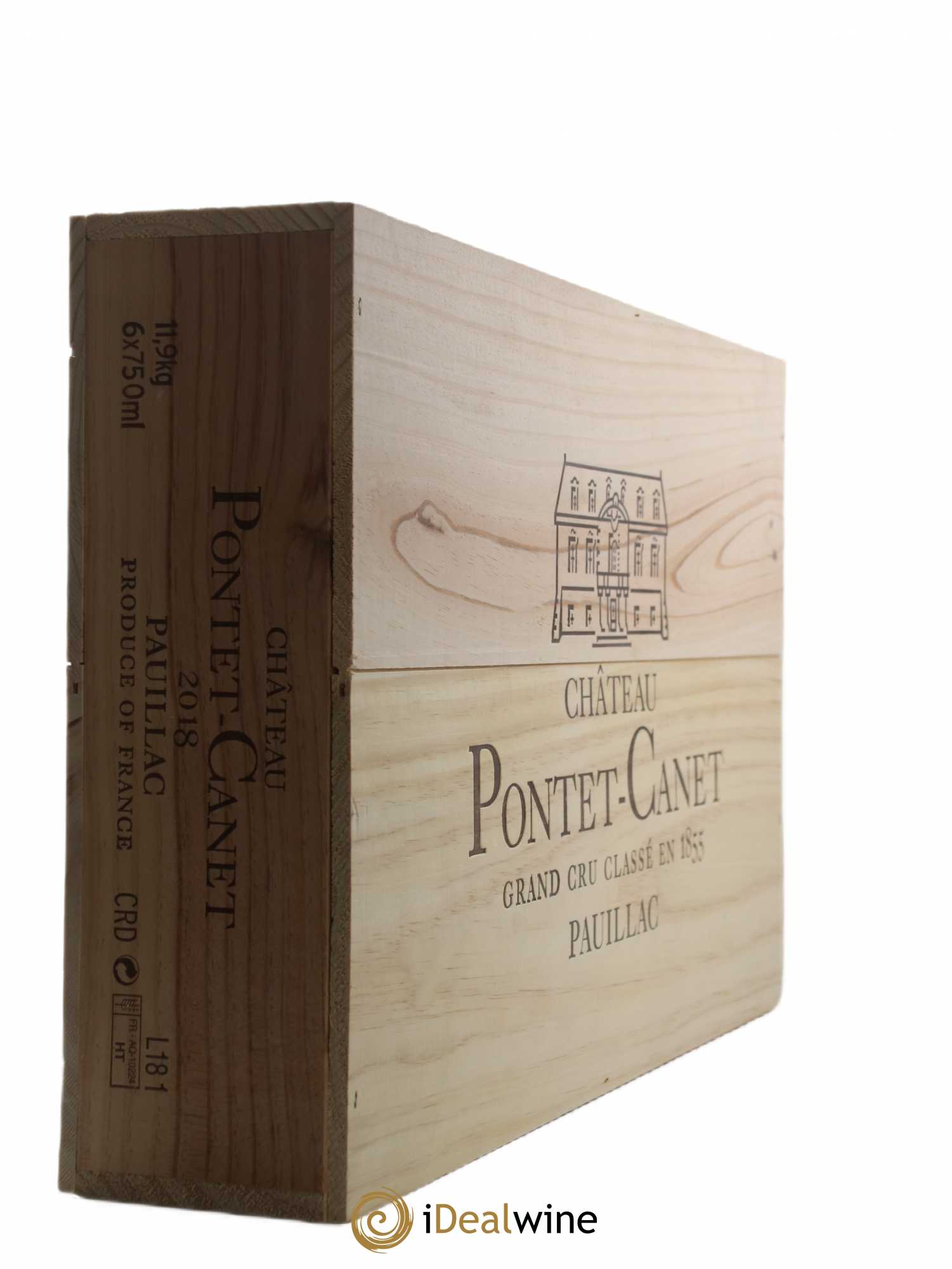 Château Pontet Canet 5ème Grand Cru Classé 2018 - Lot de 6 bouteilles - 0