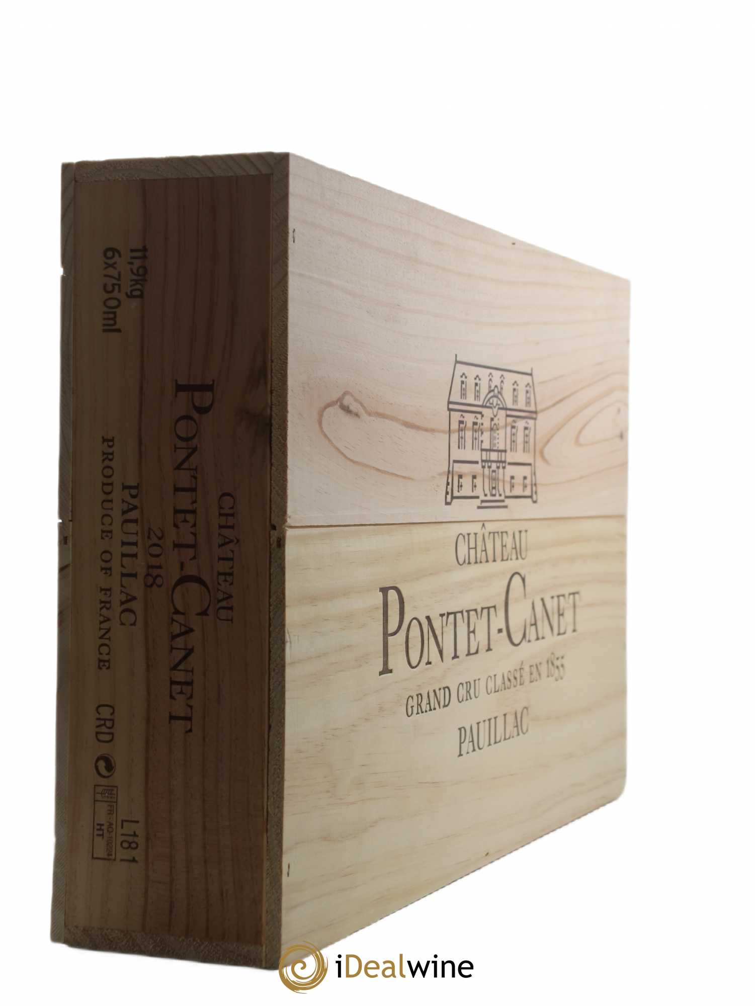 Château Pontet Canet 5ème Grand Cru Classé 2018 - Lot de 6 bouteilles - 0