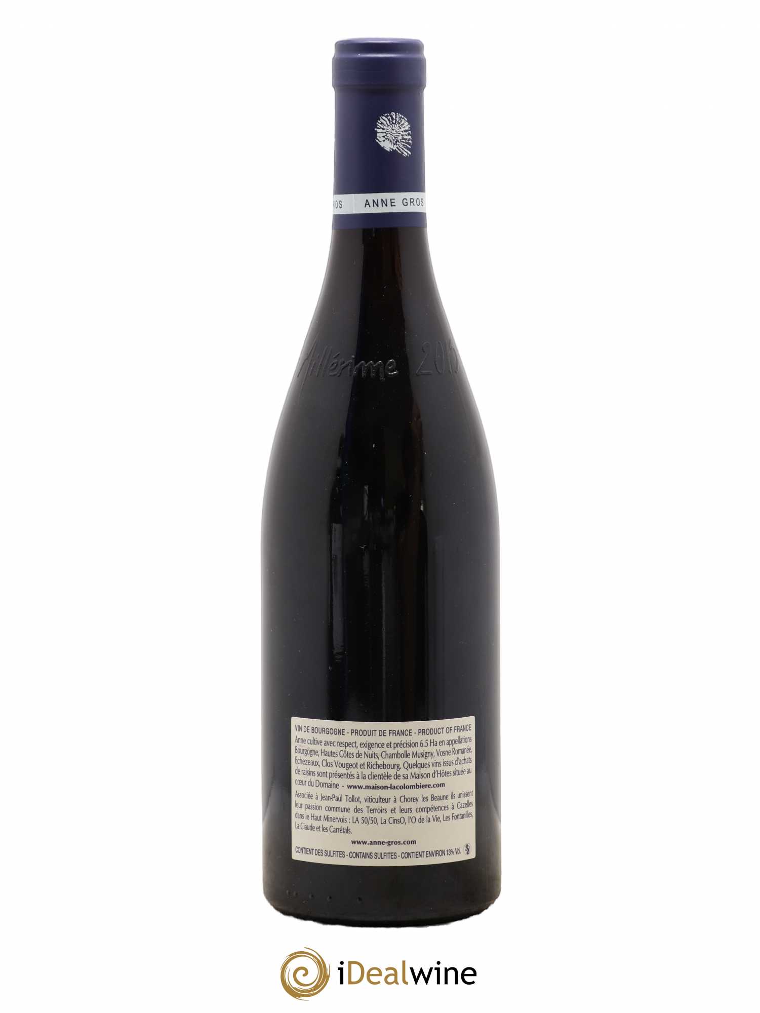 Clos de Vougeot Grand Cru Le Grand Maupertui Anne Gros 2015 - Lot of 1 bottle - 1