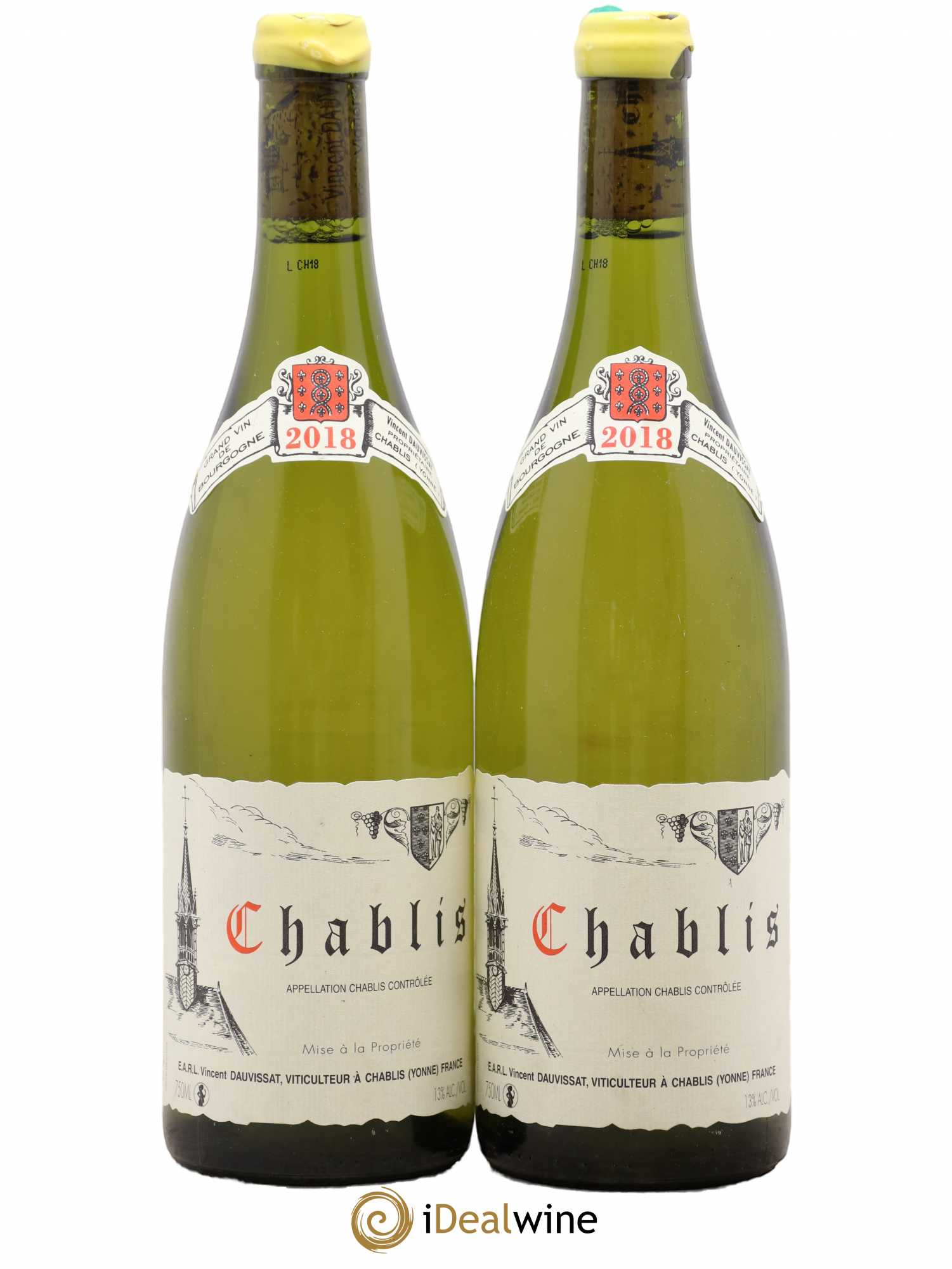Chablis Vincent Dauvissat (Domaine) 2018 - Posten von 2 Flaschen - 0