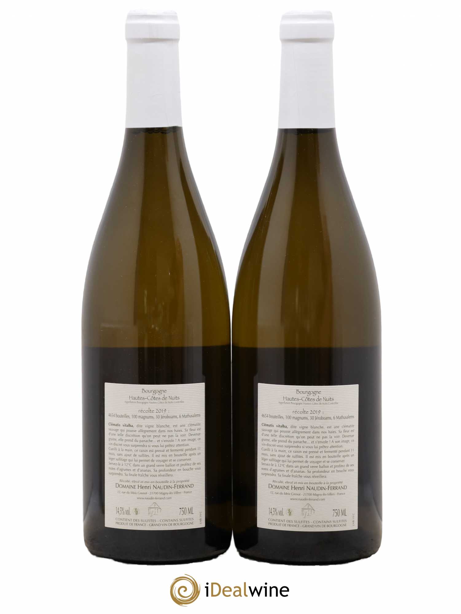Hautes-Côtes de Nuits Clématis vitalba Naudin-Ferrand (Domaine) 2019 - Lot de 2 bouteilles - 1