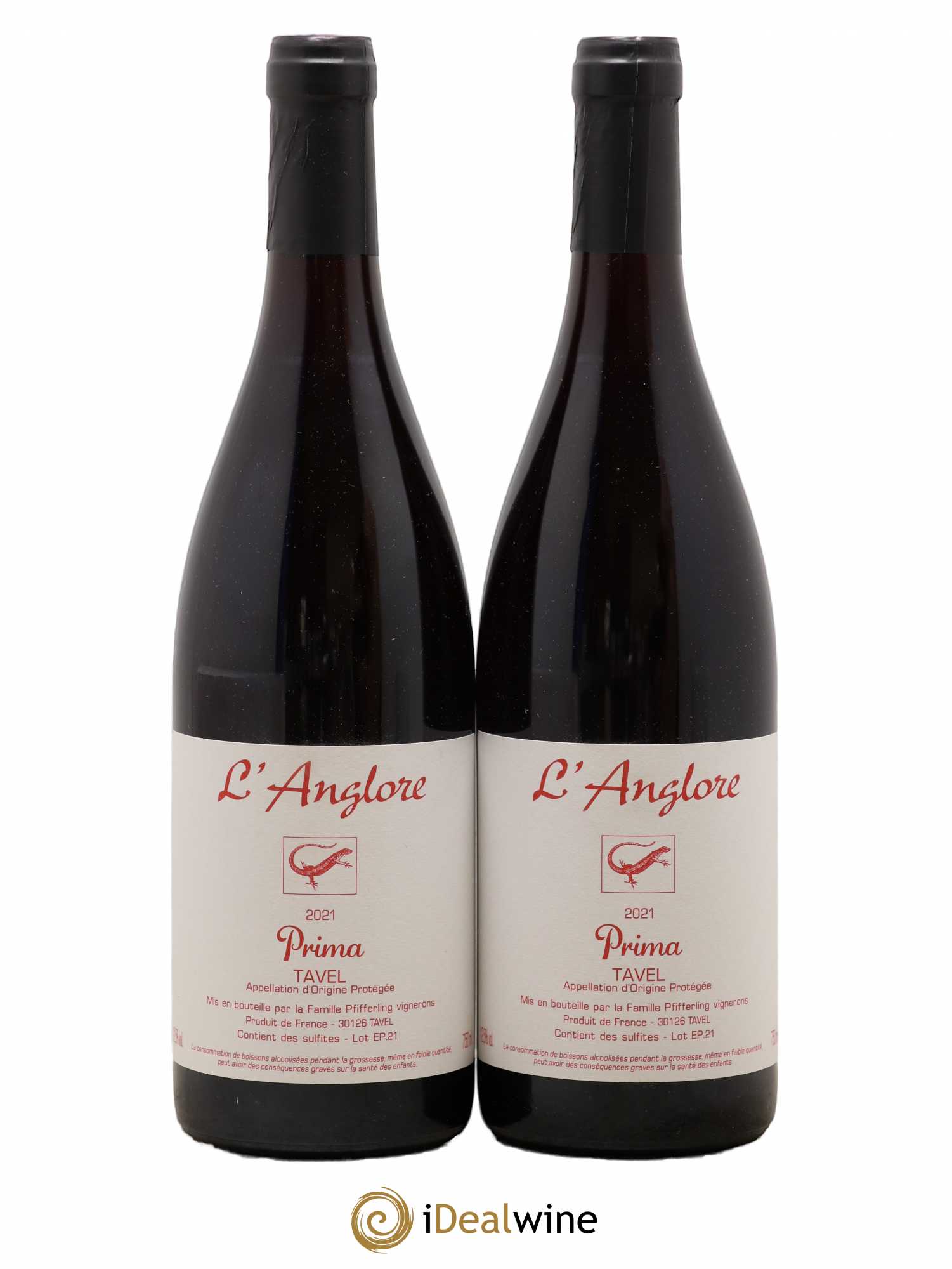 Tavel Prima L'Anglore 2021 - Lot de 2 bouteilles - 0
