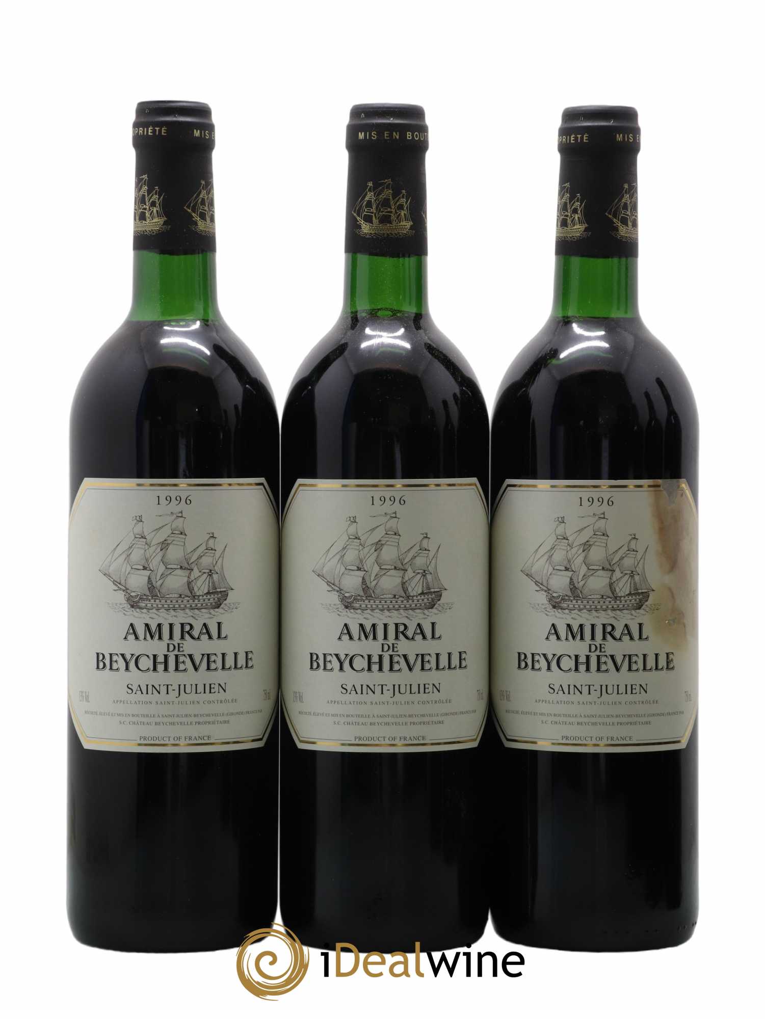 Amiral de Beychevelle Second Vin 1996 - Lot de 6 bouteilles - 1