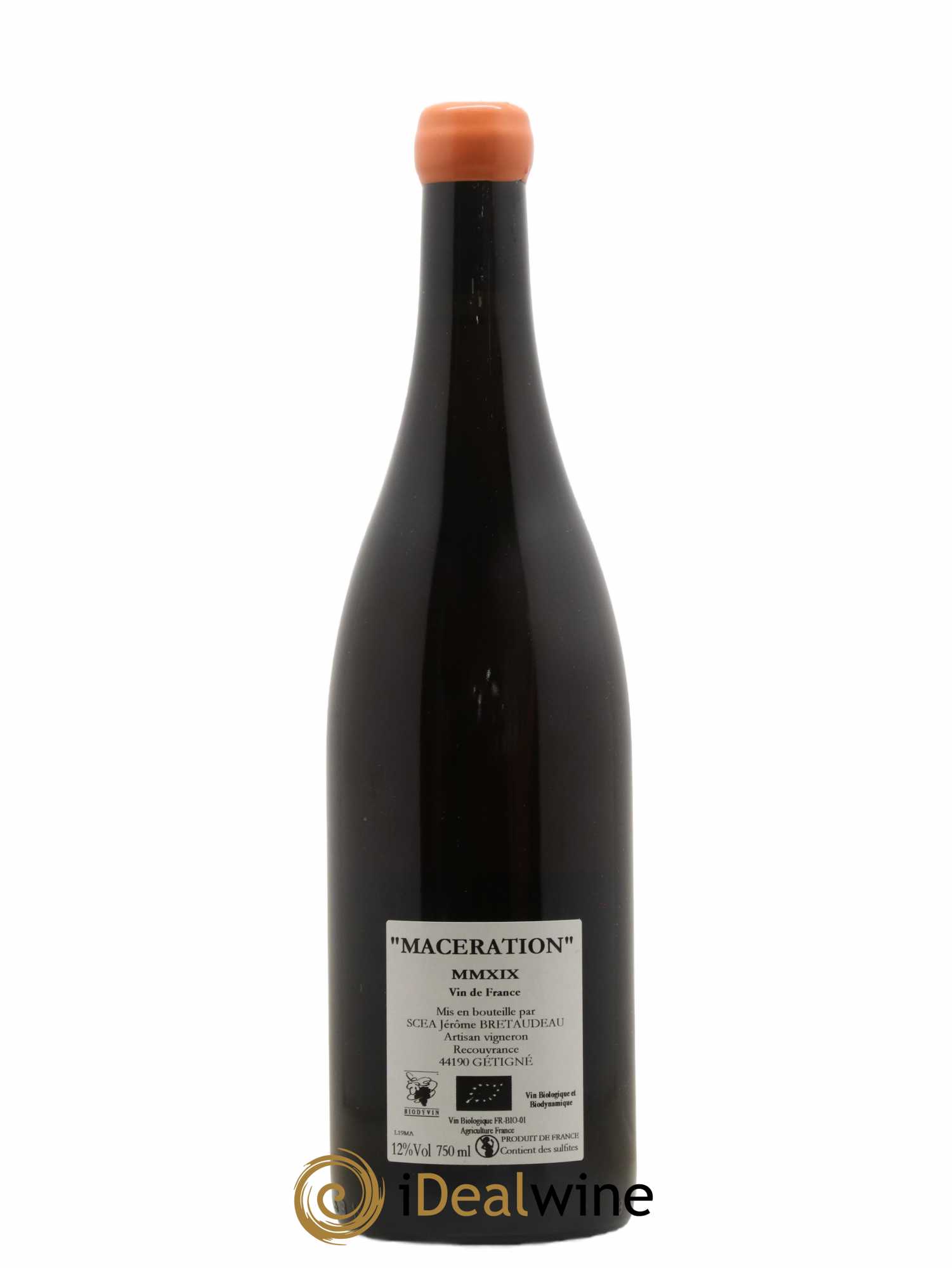 Vin de France Macération Jérôme Bretaudeau - Domaine de Bellevue 2019 - Lot of 1 bottle - 1