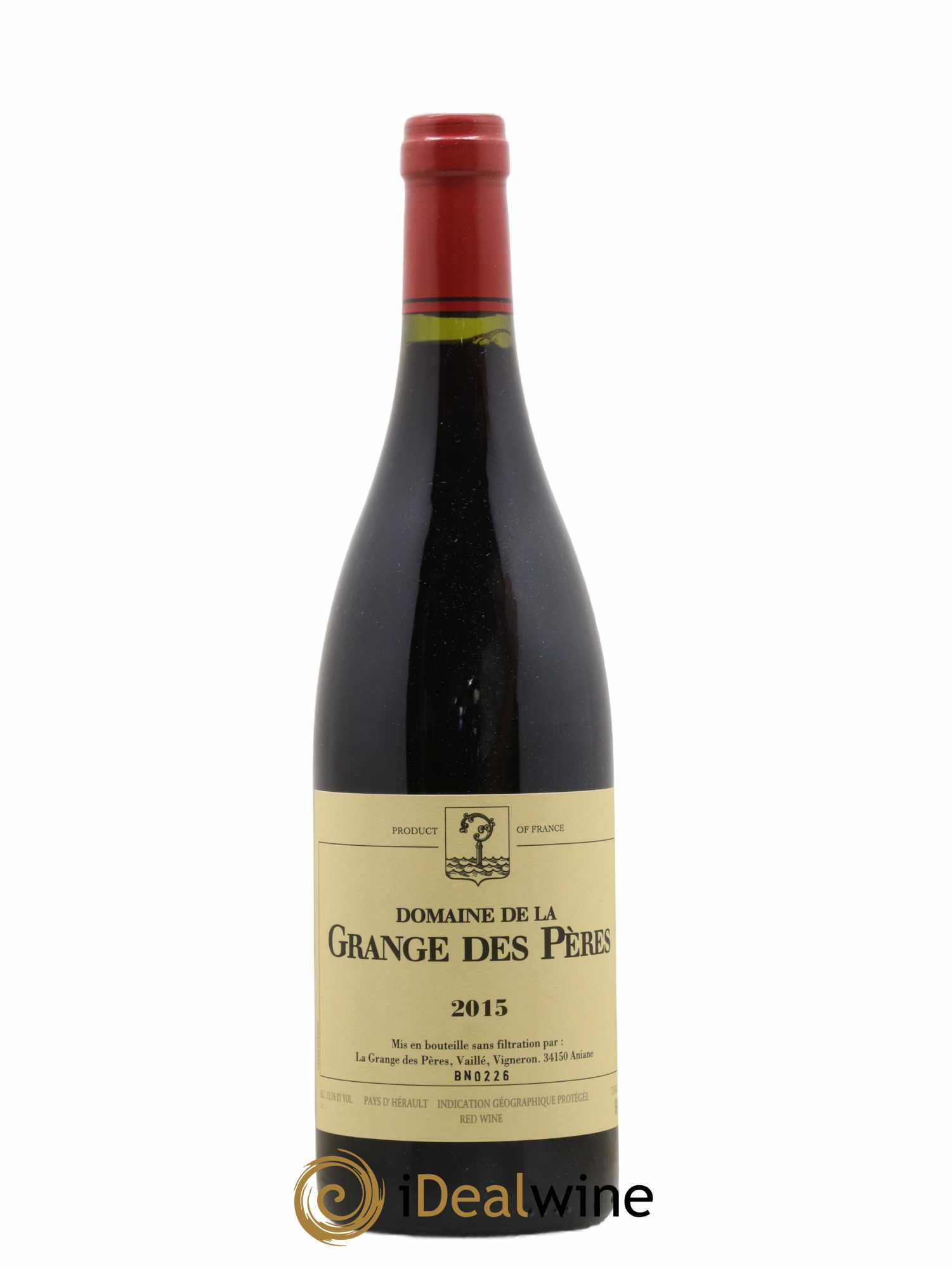IGP Pays d'Hérault Grange des Pères Laurent Vaillé  2015 - Lot of 1 bottle - 0