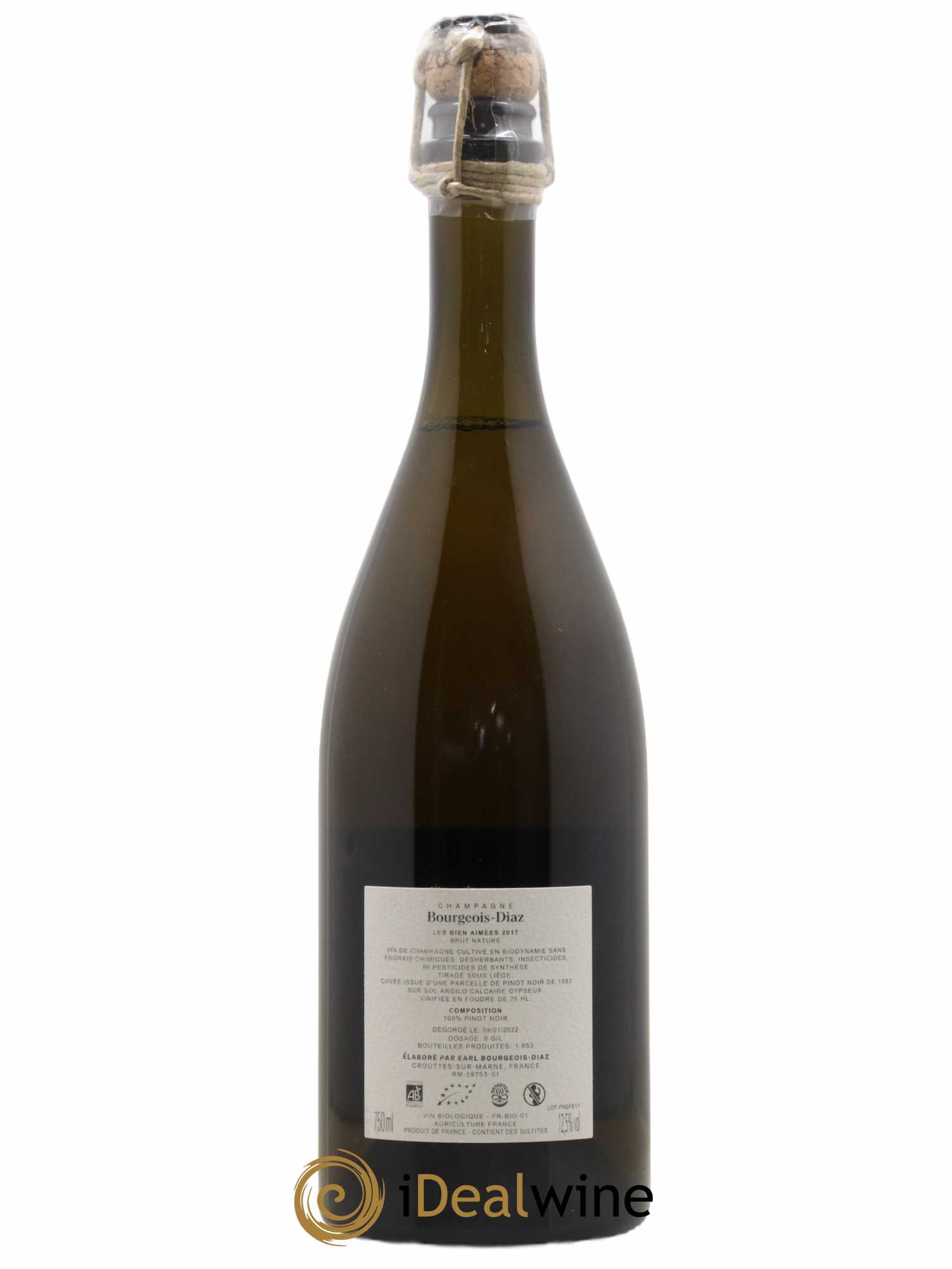 Les Bien Aimées Brut Nature  Bourgeois-Diaz  2017 - Lot de 1 bouteille - 1