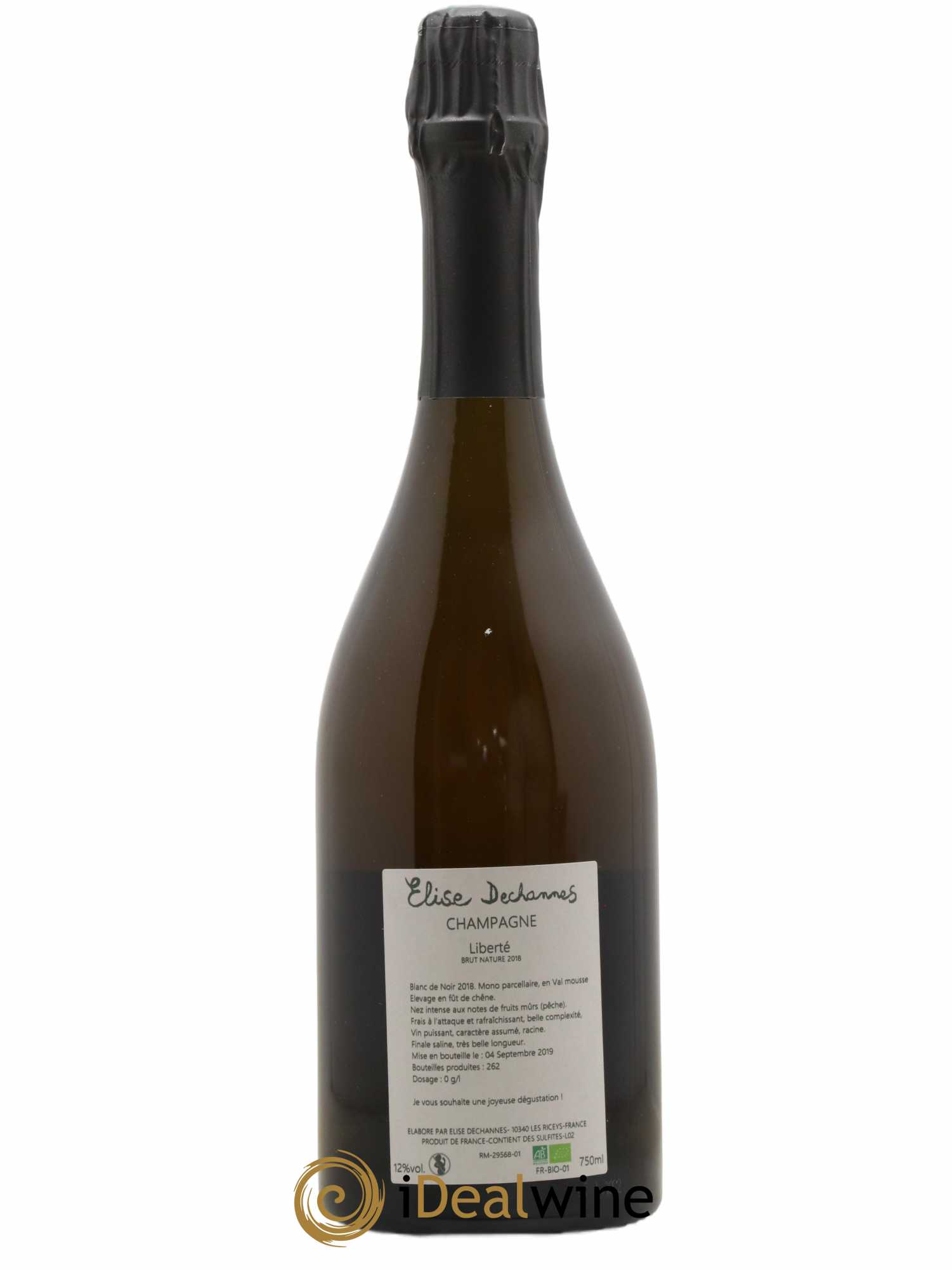Liberté Brut Nature Elise Dechannes (Domaine) Liberté Elise Dechannes 2018 - Lot de 1 bouteille - 1