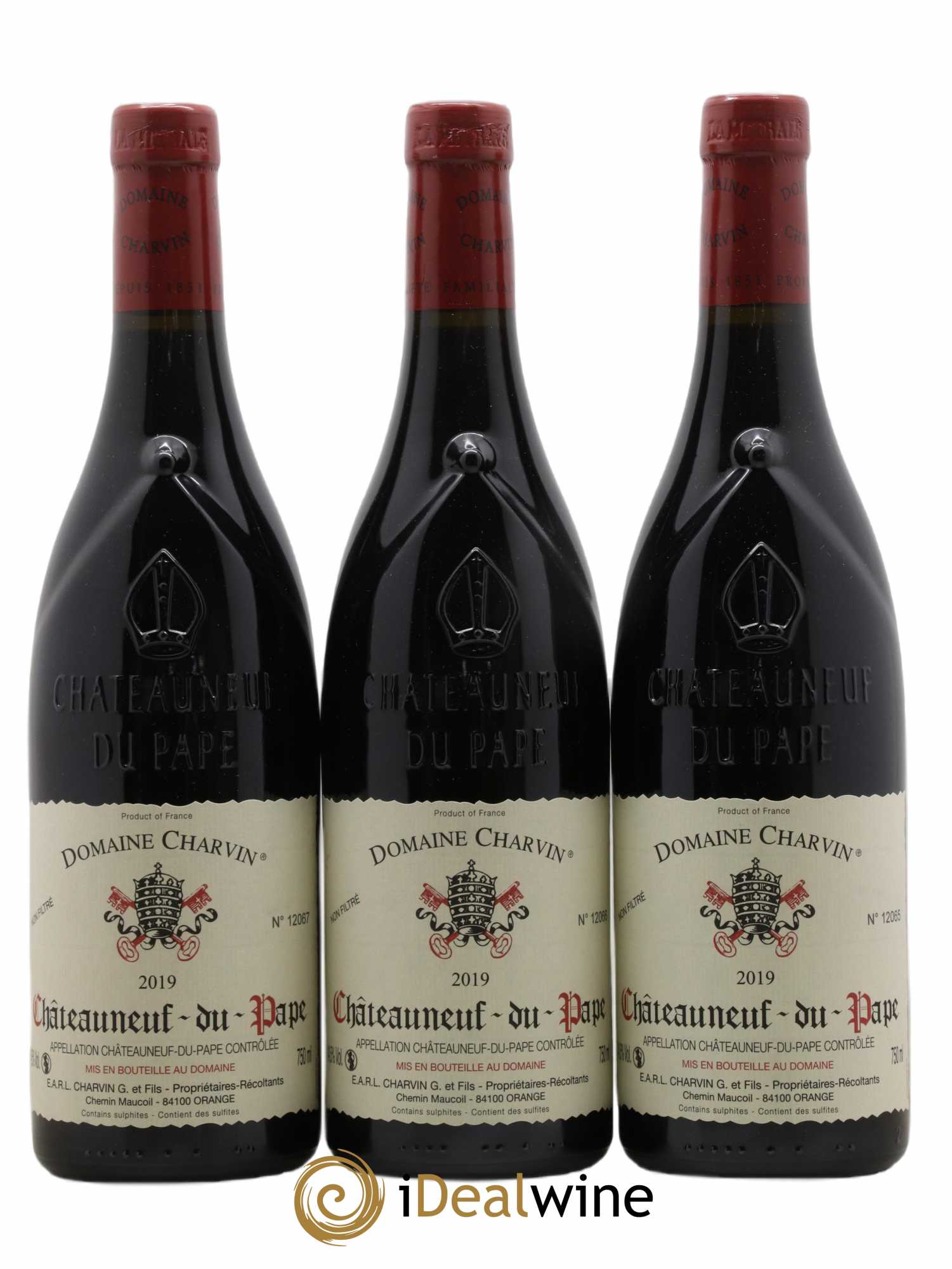 Châteauneuf-du-Pape Charvin (Domaine) 2019 - Lot of 3 bottles - 0