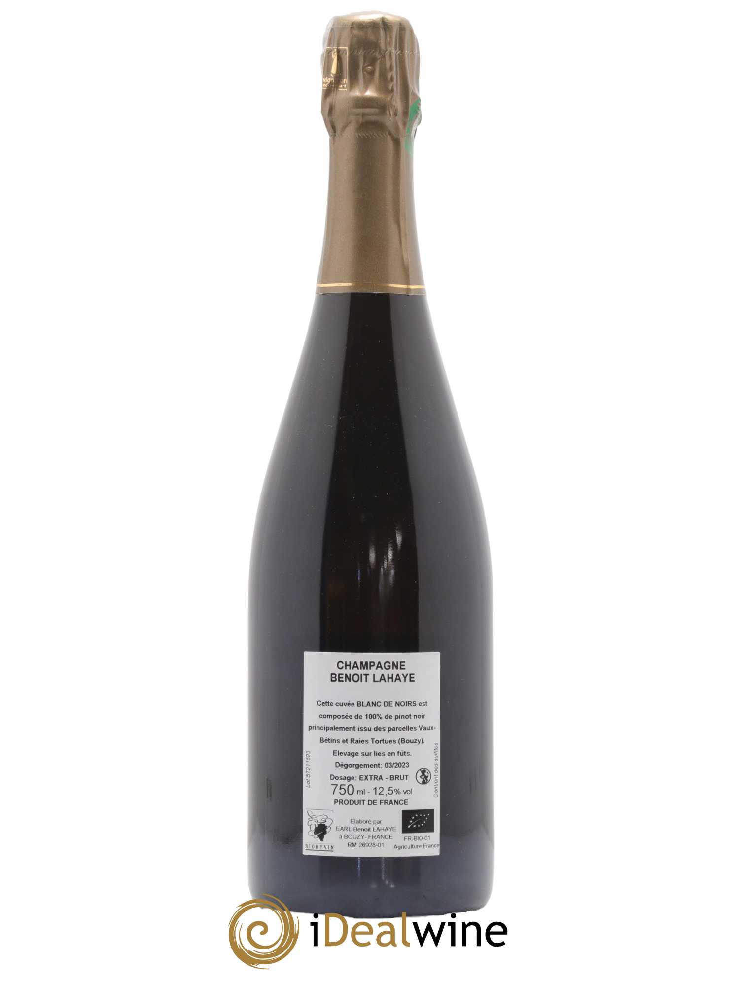 Grand Cru Brut Nature Benoît Lahaye - Lot de 1 bouteille - 1