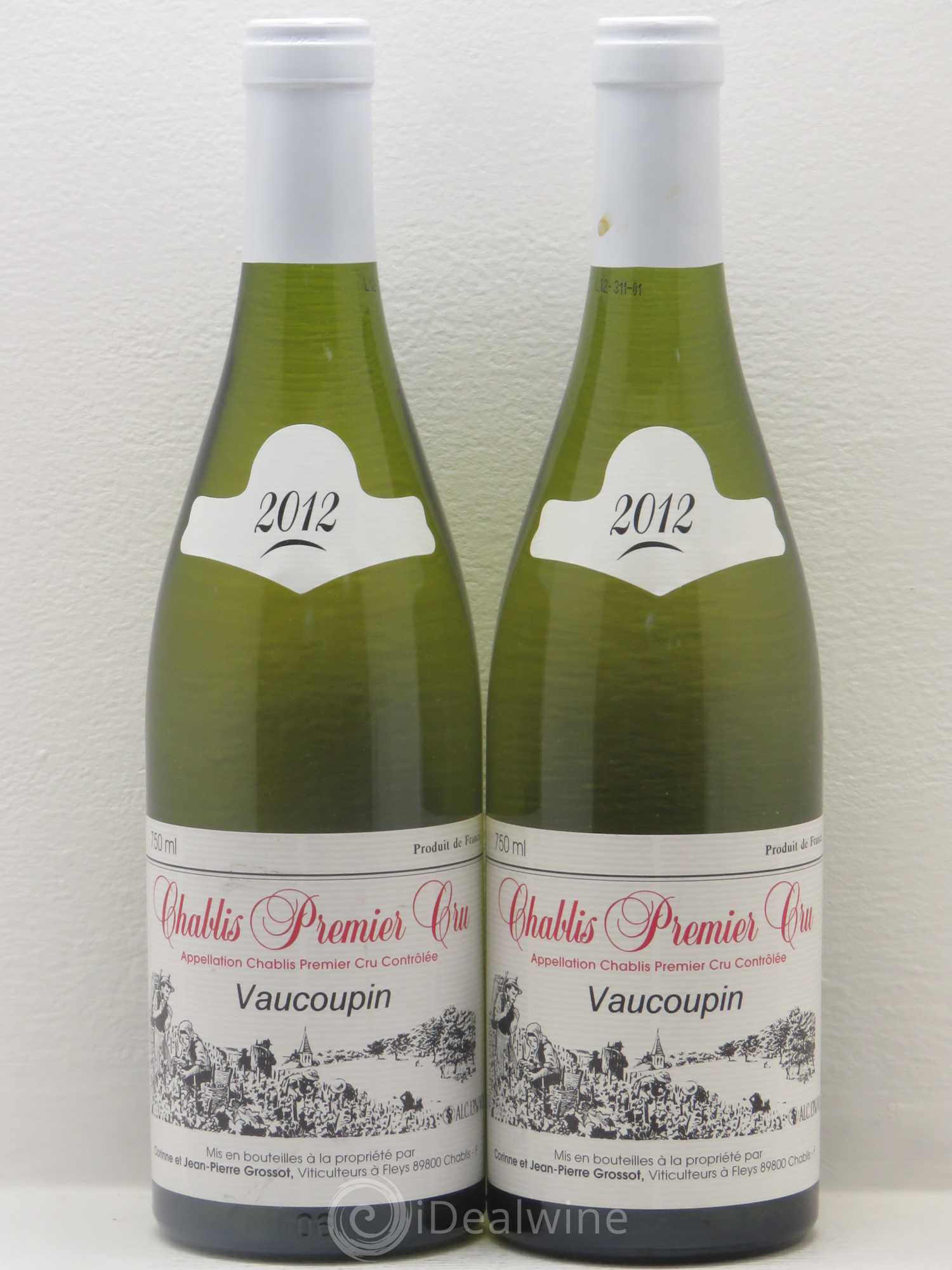 Chablis 1er Cru Vaucoupin Jean Pierre Grassot 2012 - Posten von 2 Flaschen - 0