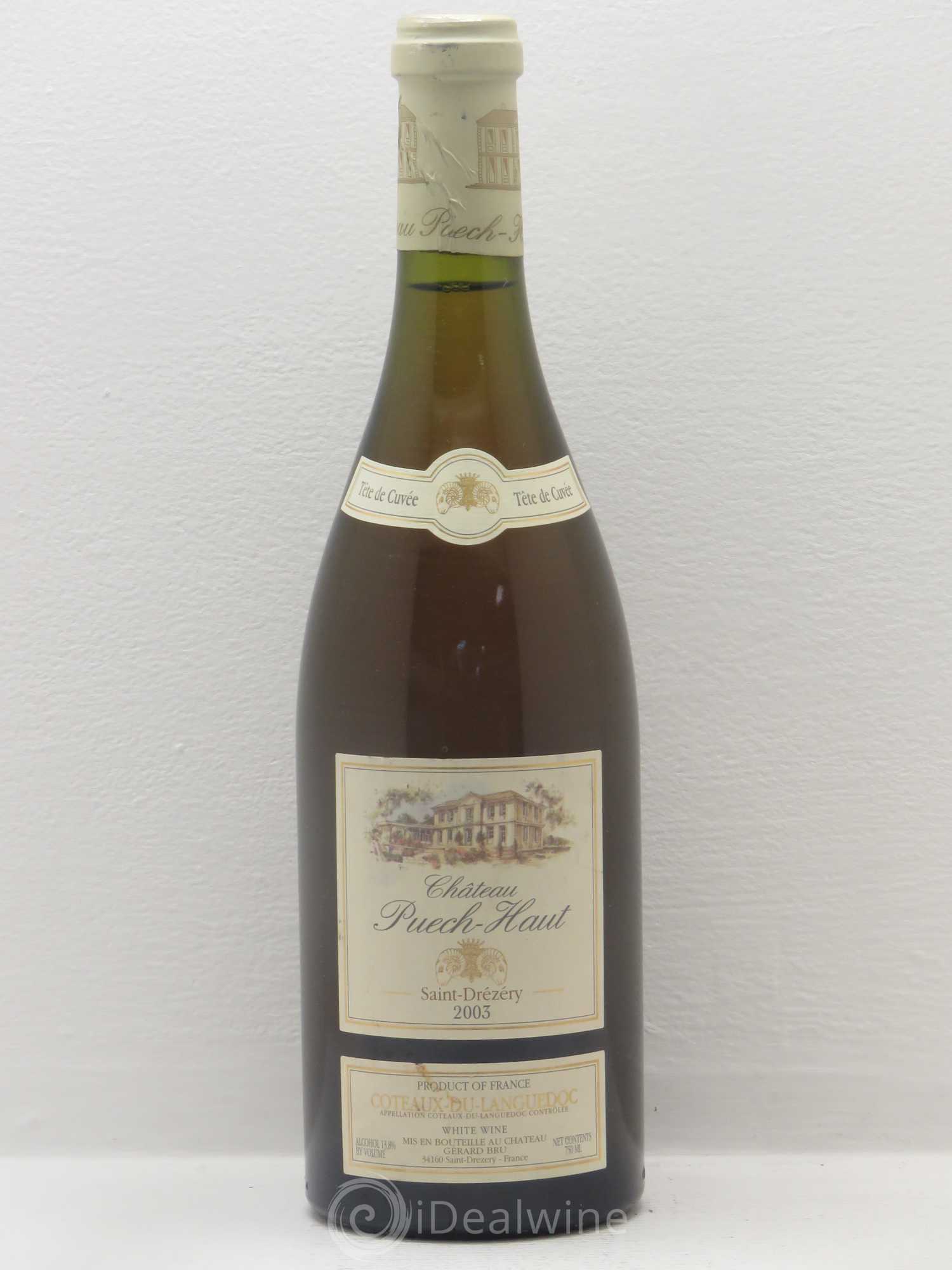 Coteaux du Languedoc Château Puech-Haut Gérard Bru Tête de Cuvée 2003 - Lot de 1 bouteille - 0