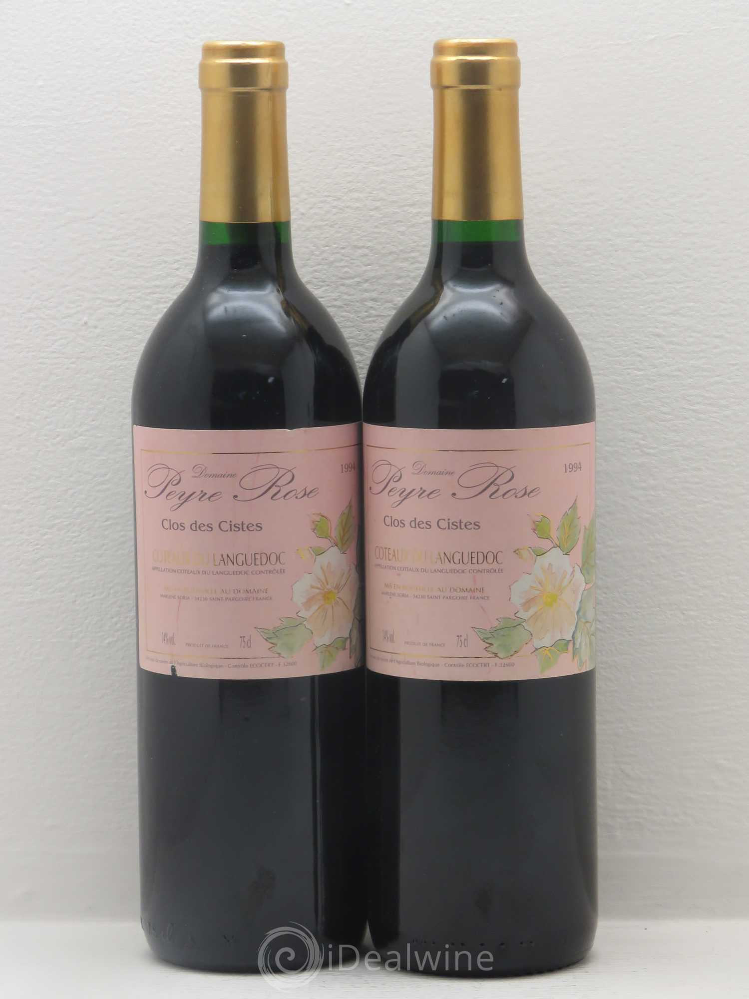 Vin de France (anciennement Coteaux du Languedoc) Domaine Peyre Rose Les Cistes Marlène Soria 1994 - Lot de 2 bouteilles - 0