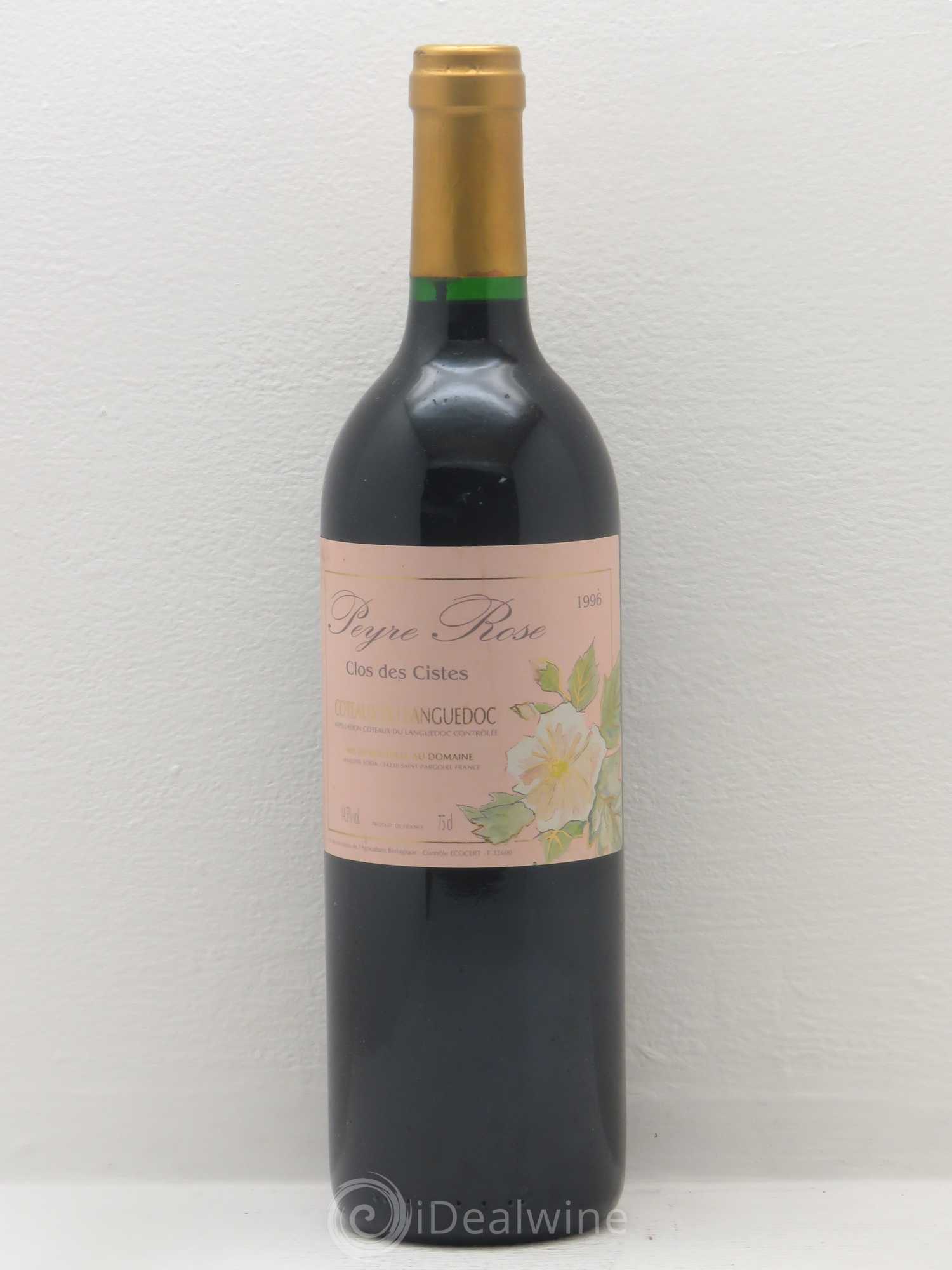 Vin de France (anciennement Coteaux du Languedoc) Domaine Peyre Rose Les Cistes Marlène Soria 1996 - Lot de 1 bouteille - 0
