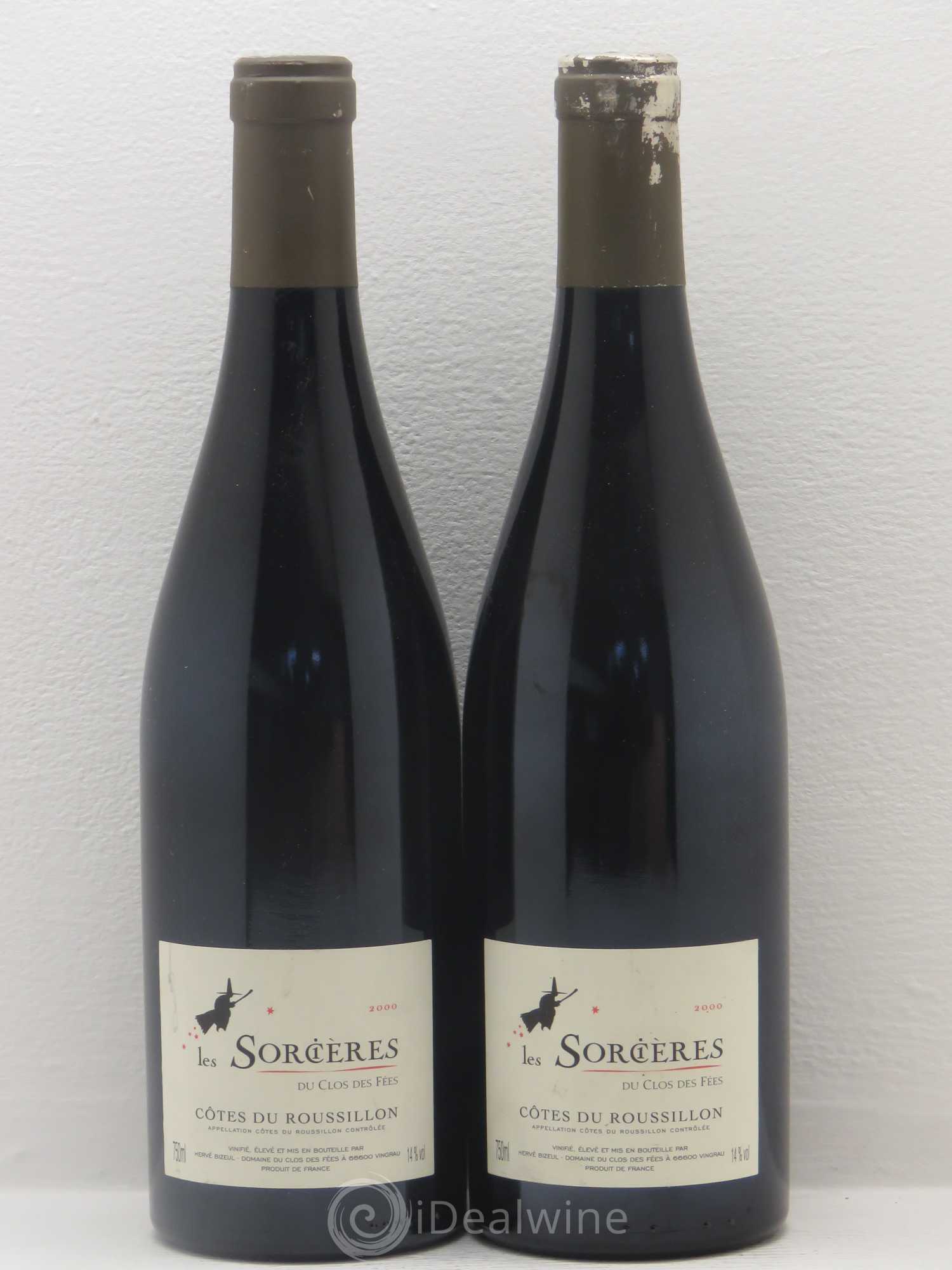 Côtes du Roussillon Clos des Fées Les Sorcières Hervé Bizeul 2000 - Lot de 2 bouteilles - 0